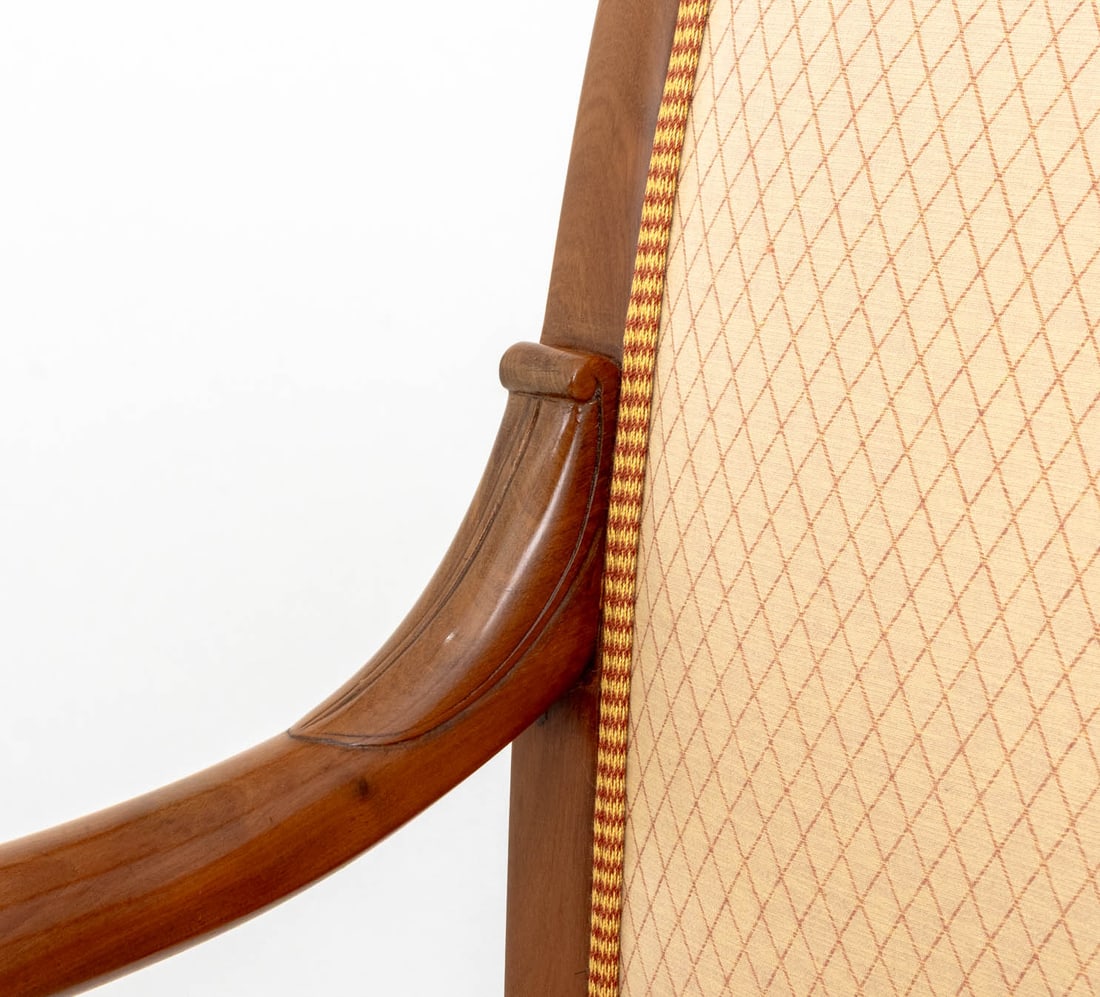 Louis Philippe Walnut Upholstered Fauteuils, Pair - 8
