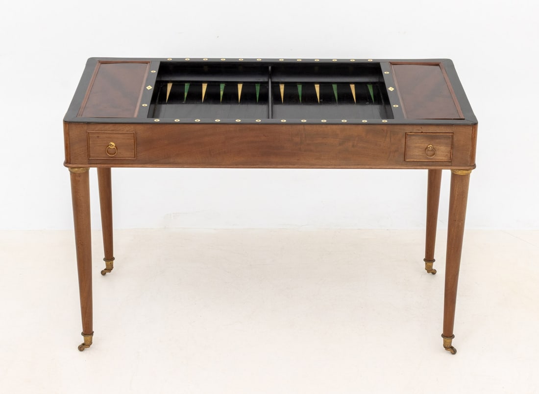 French Walnut Games Table - 4