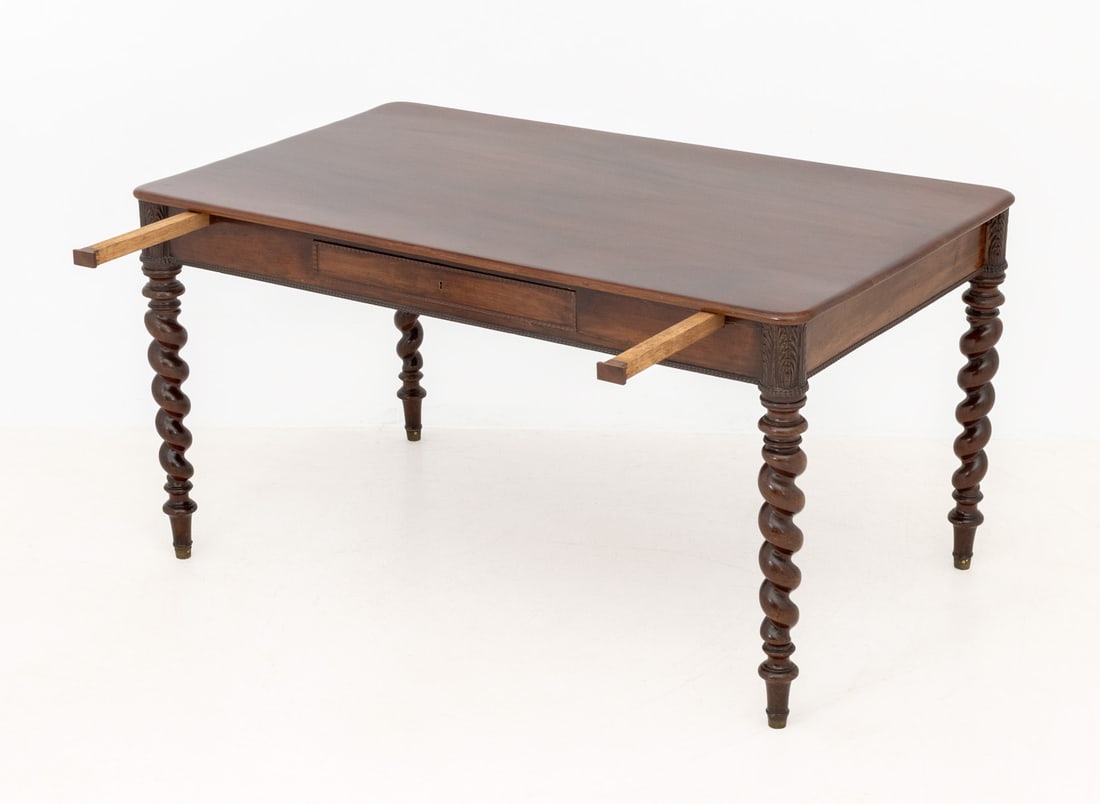 Danish Mahogany Writing Table, 19th C. - 4