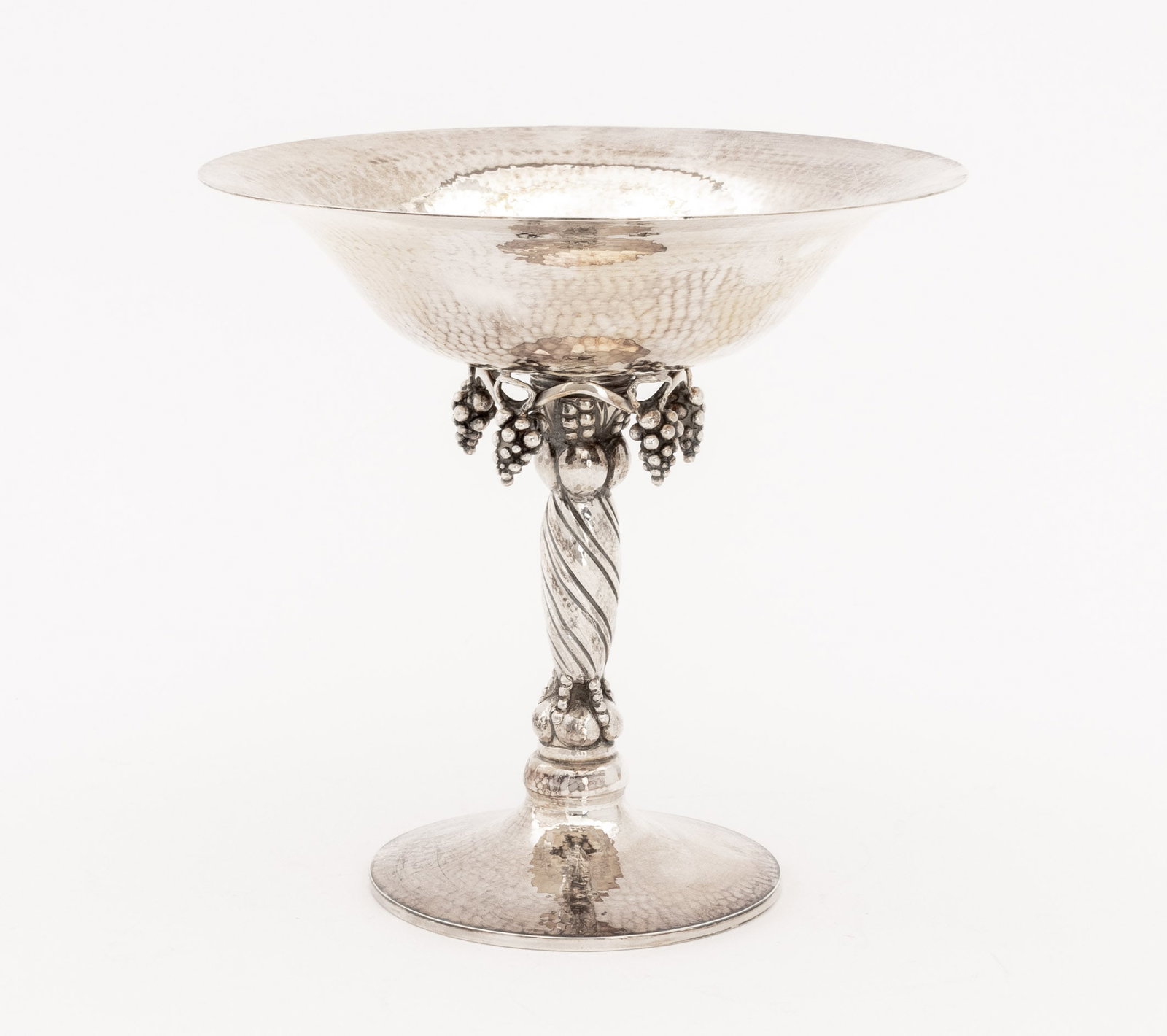 Michael Strauss Hammered Silver Compotes, Pair - 4