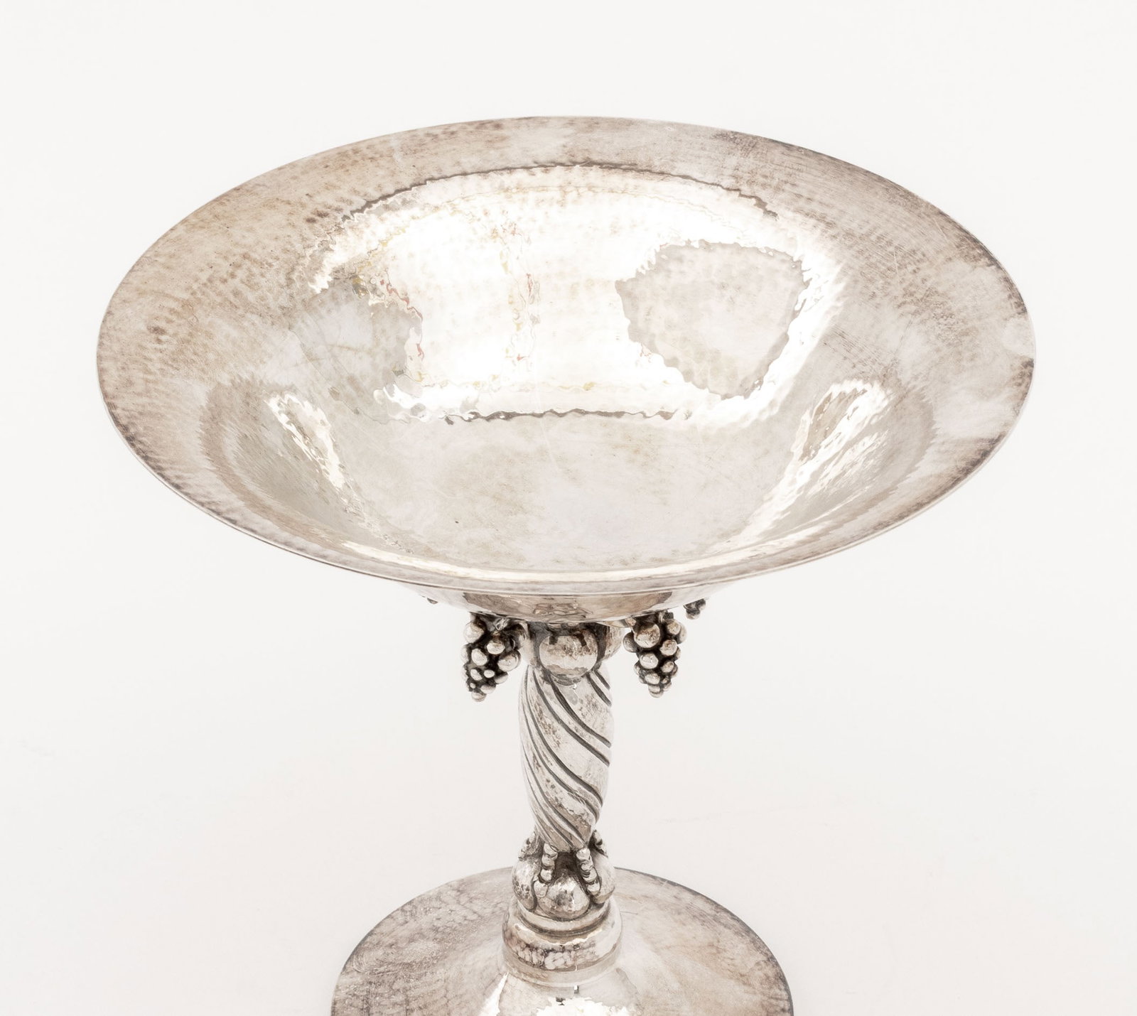 Michael Strauss Hammered Silver Compotes, Pair - 6