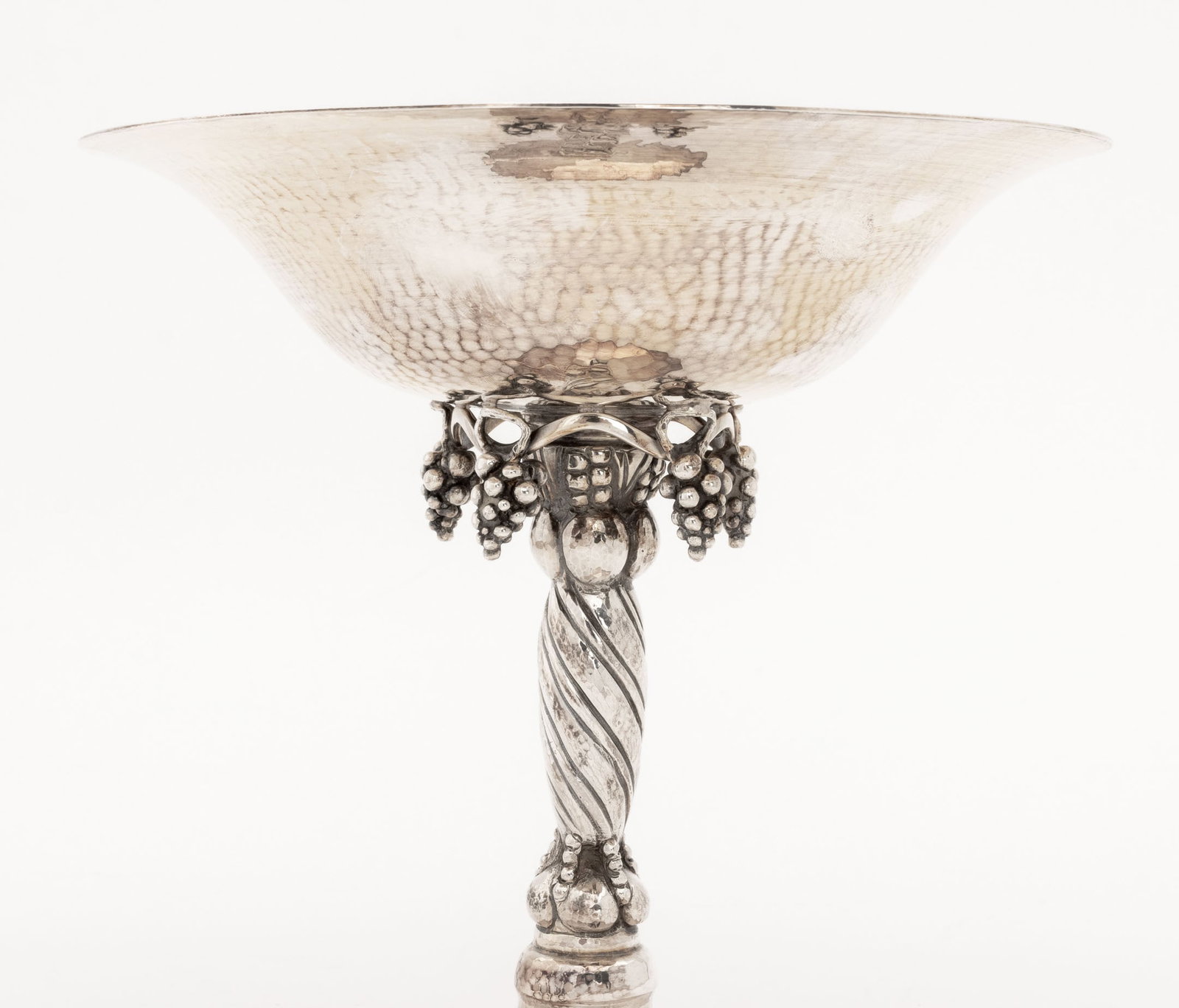 Michael Strauss Hammered Silver Compotes, Pair - 7