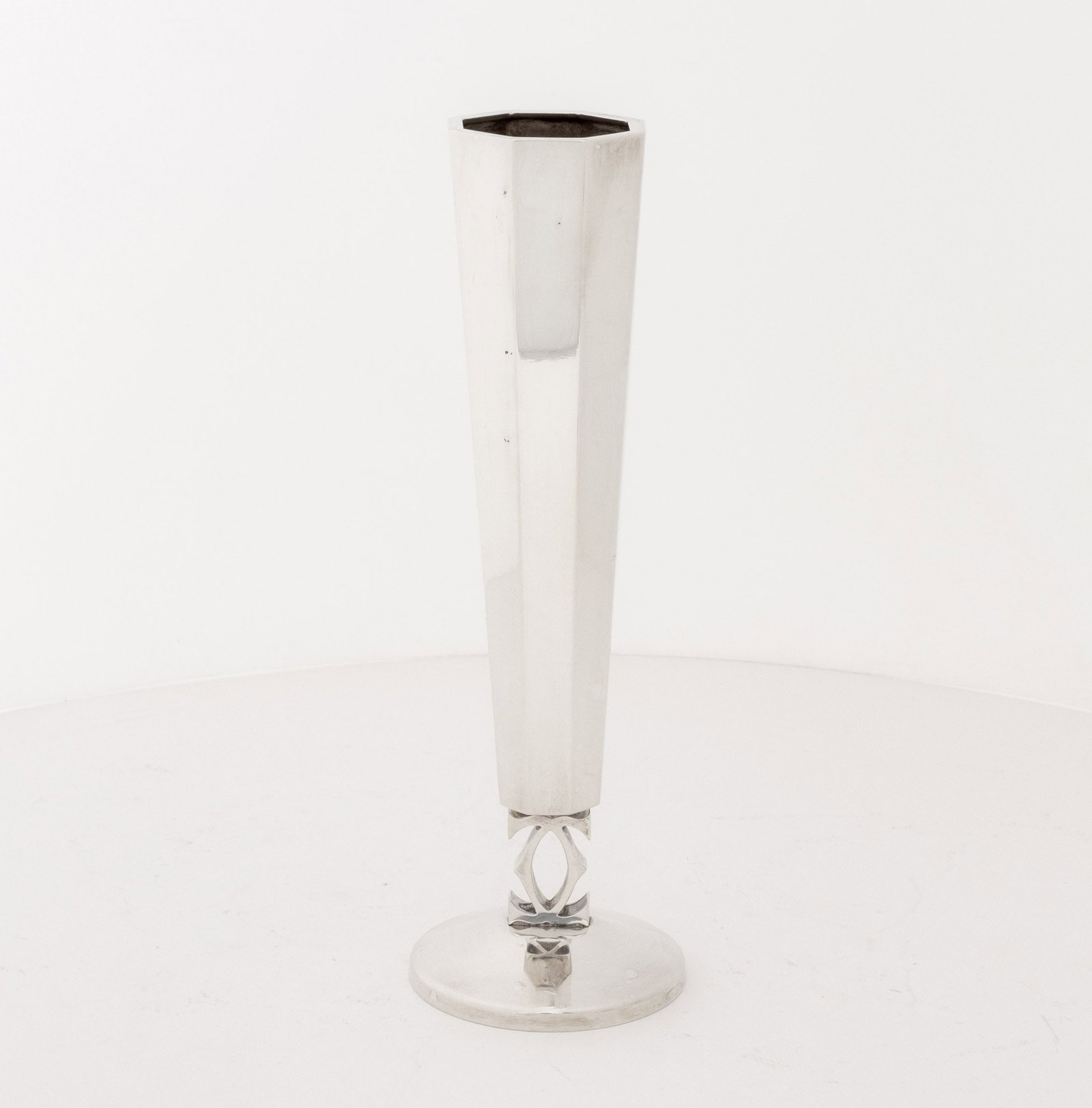 Cartier Sterling Silver Octagonal Vases, Pair - 7