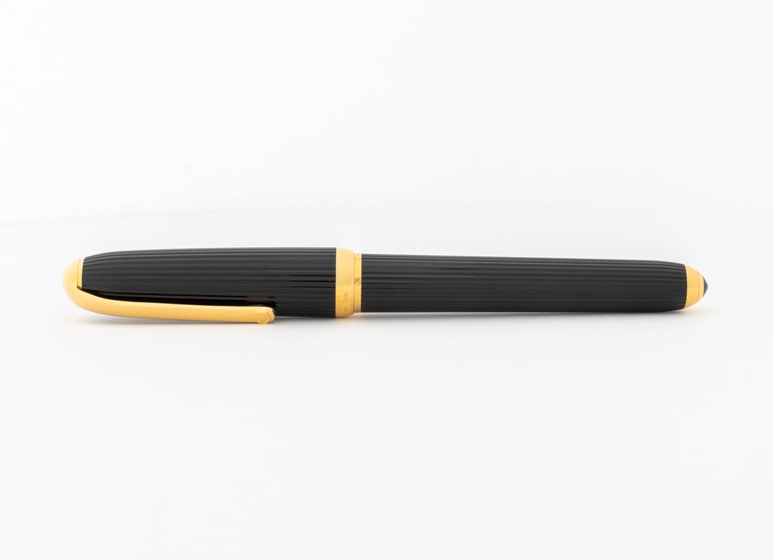 Cartier Louis Cartier Black Godron Fountain Pen - 3
