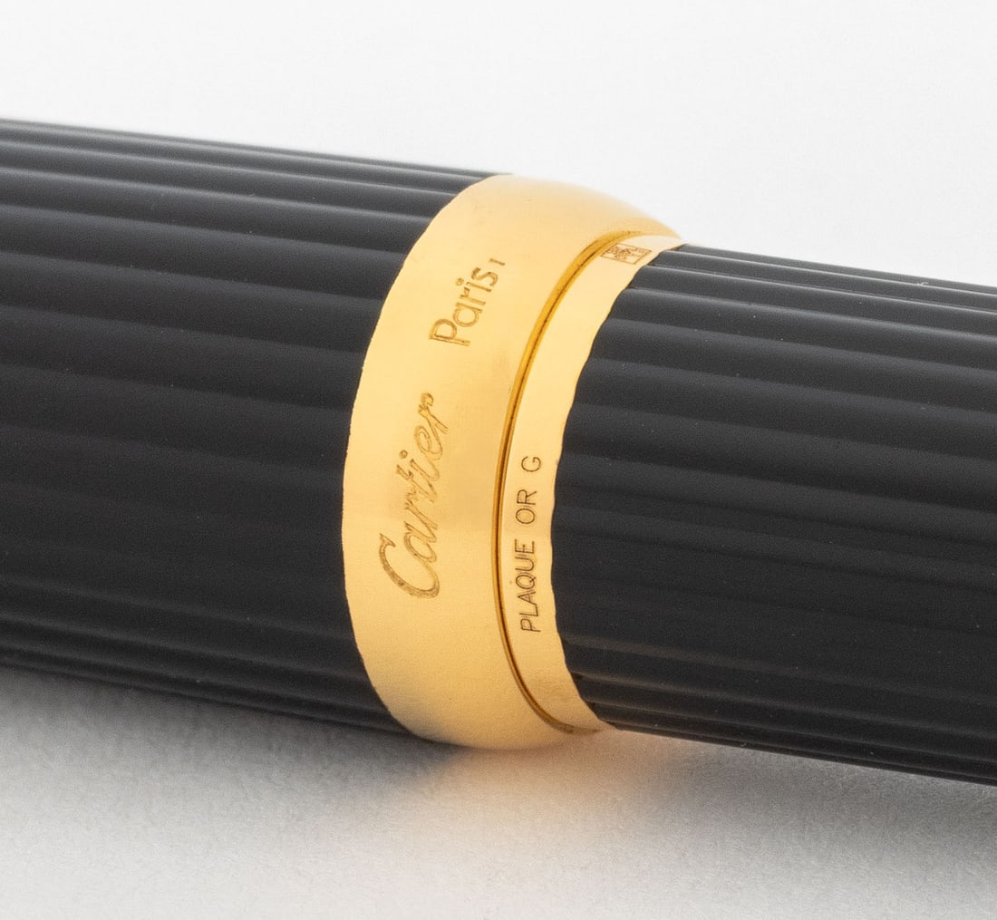 Cartier Louis Cartier Black Godron Fountain Pen - 6