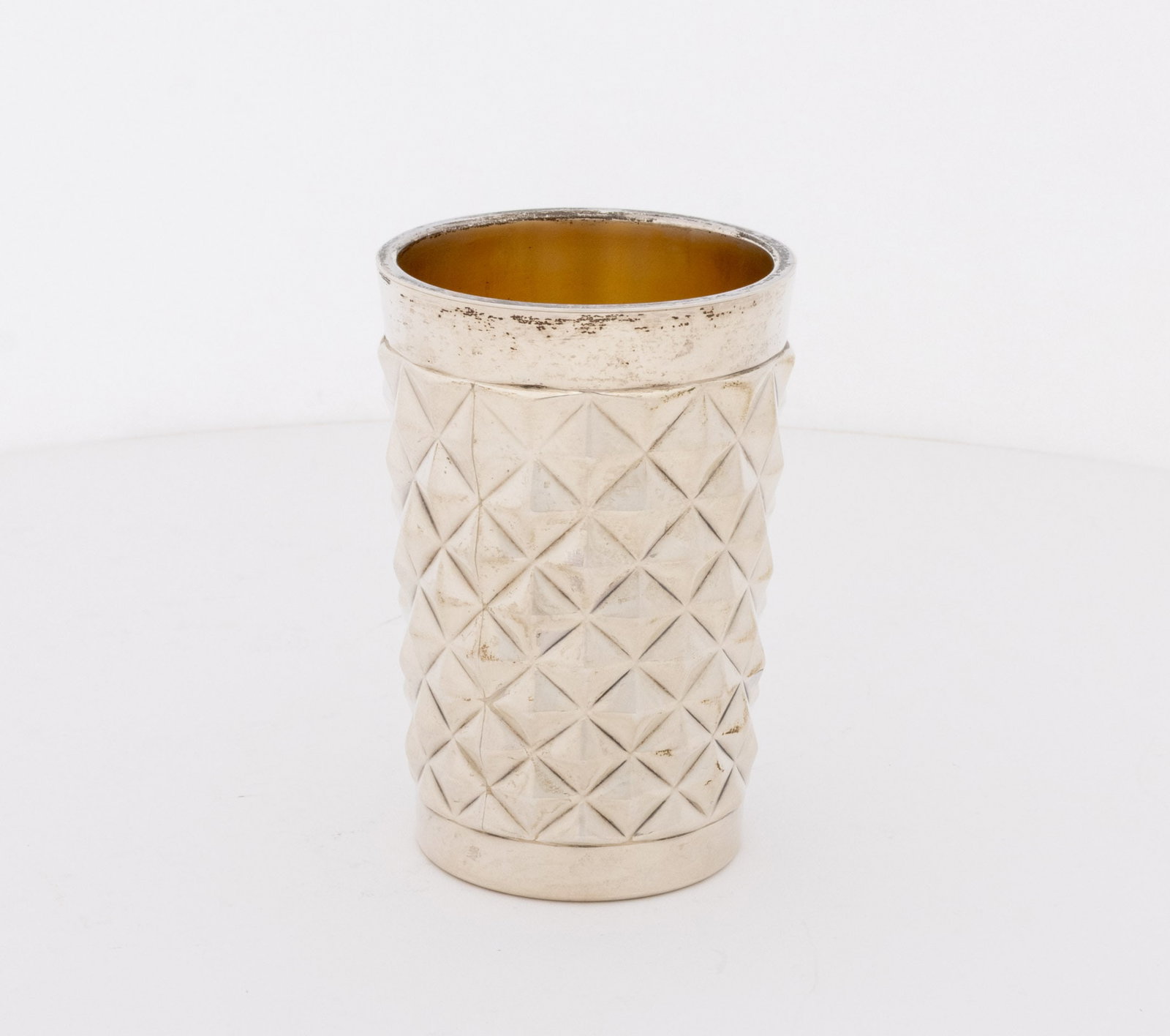 Cartier Sterling Silver Diamond Pattern Beaker - 2