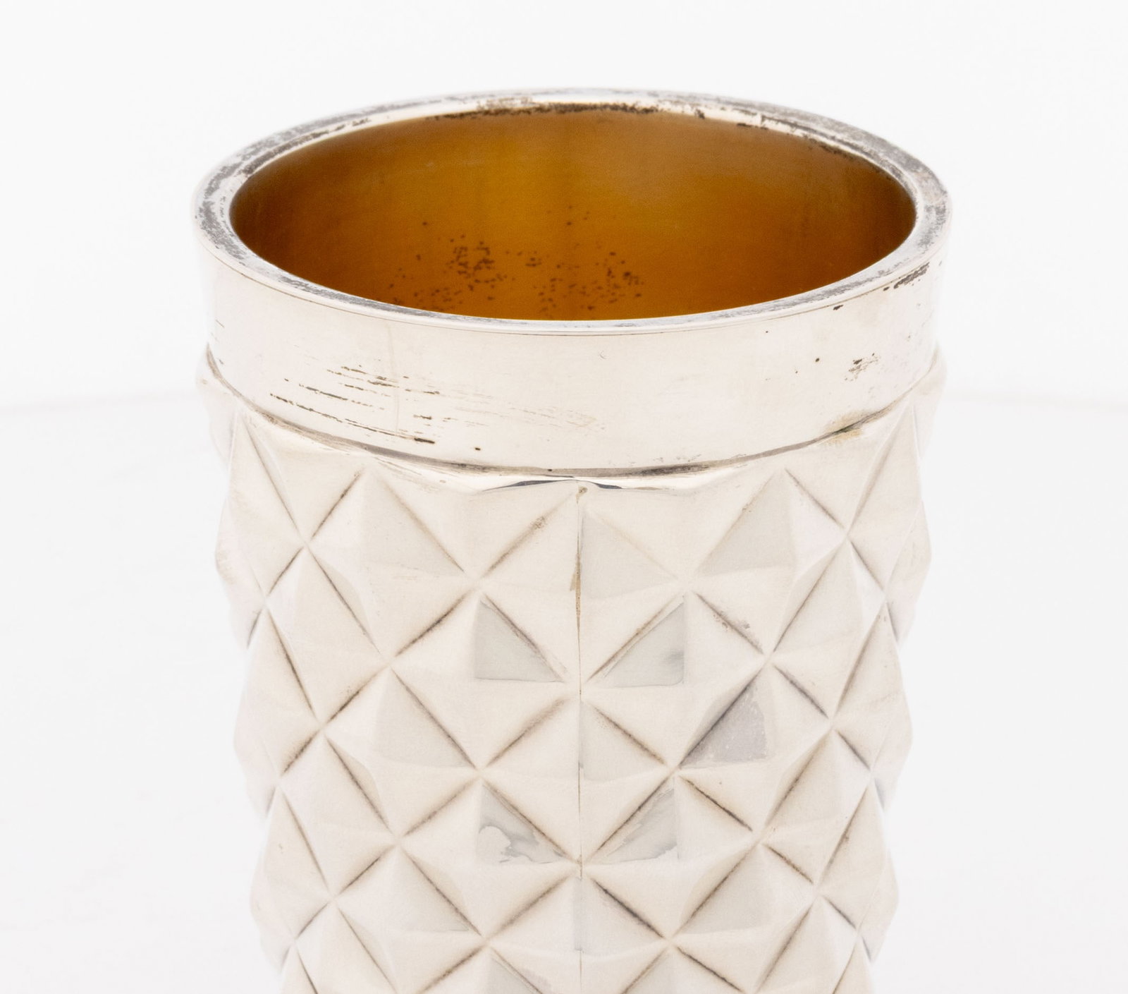 Cartier Sterling Silver Diamond Pattern Beaker - 4