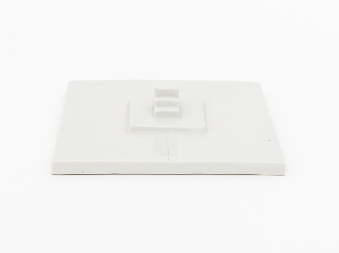 Dani Karavan Stepped Square Porcelain Sculpture - 2