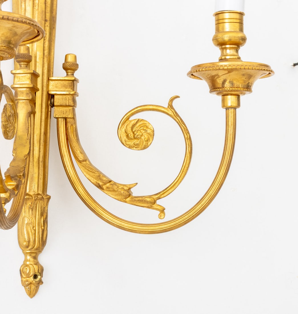 French Empire Style Ormolu Wall Sconces, Pair - 3