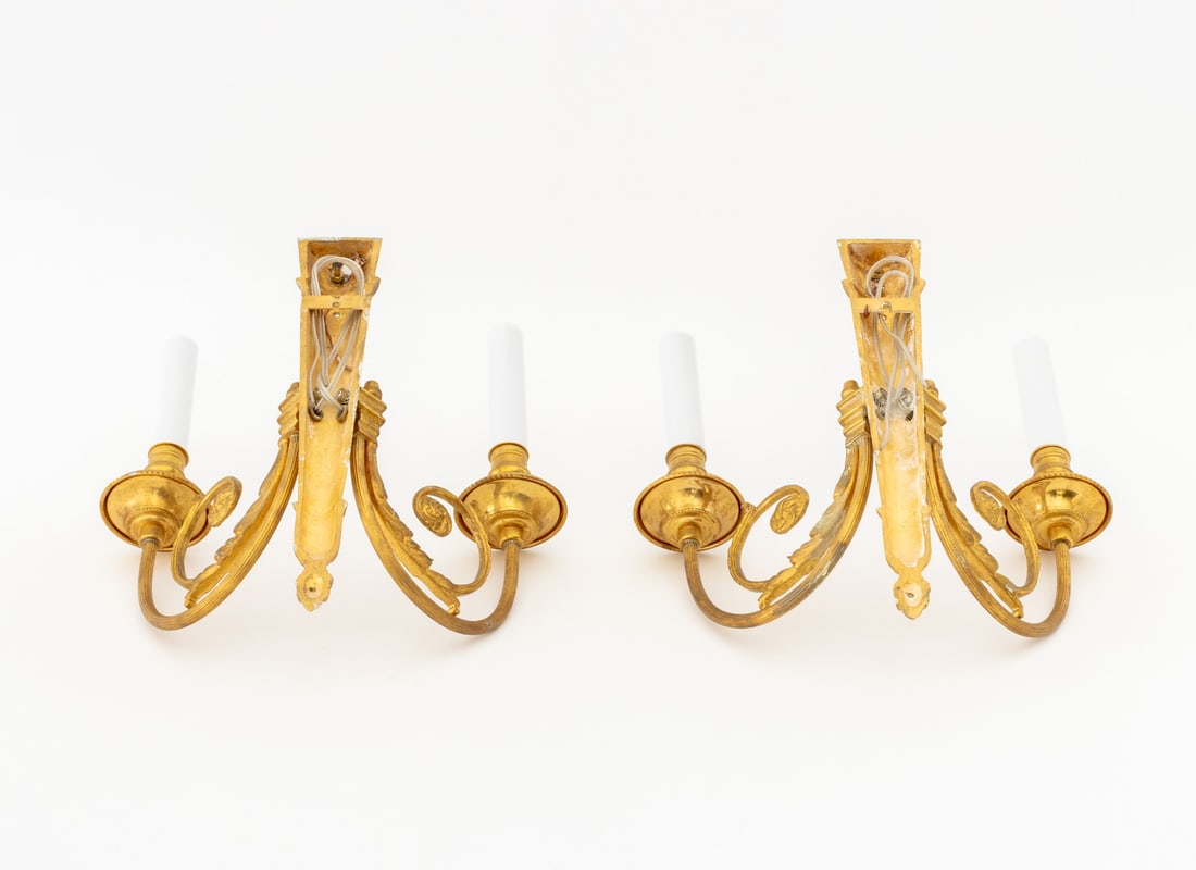 French Empire Style Ormolu Wall Sconces, Pair - 7