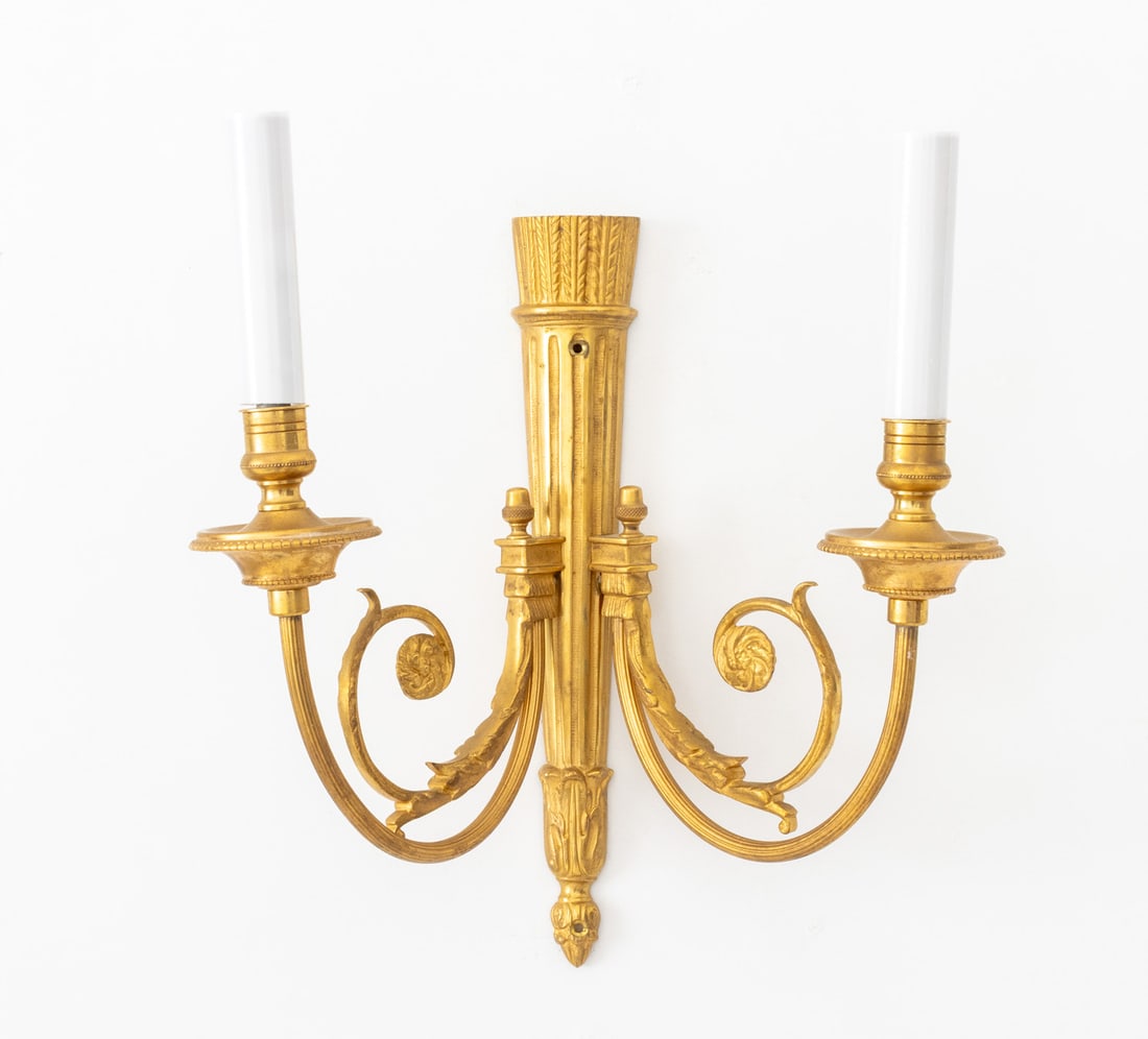French Empire Style Ormolu Wall Sconces, Pair - 2