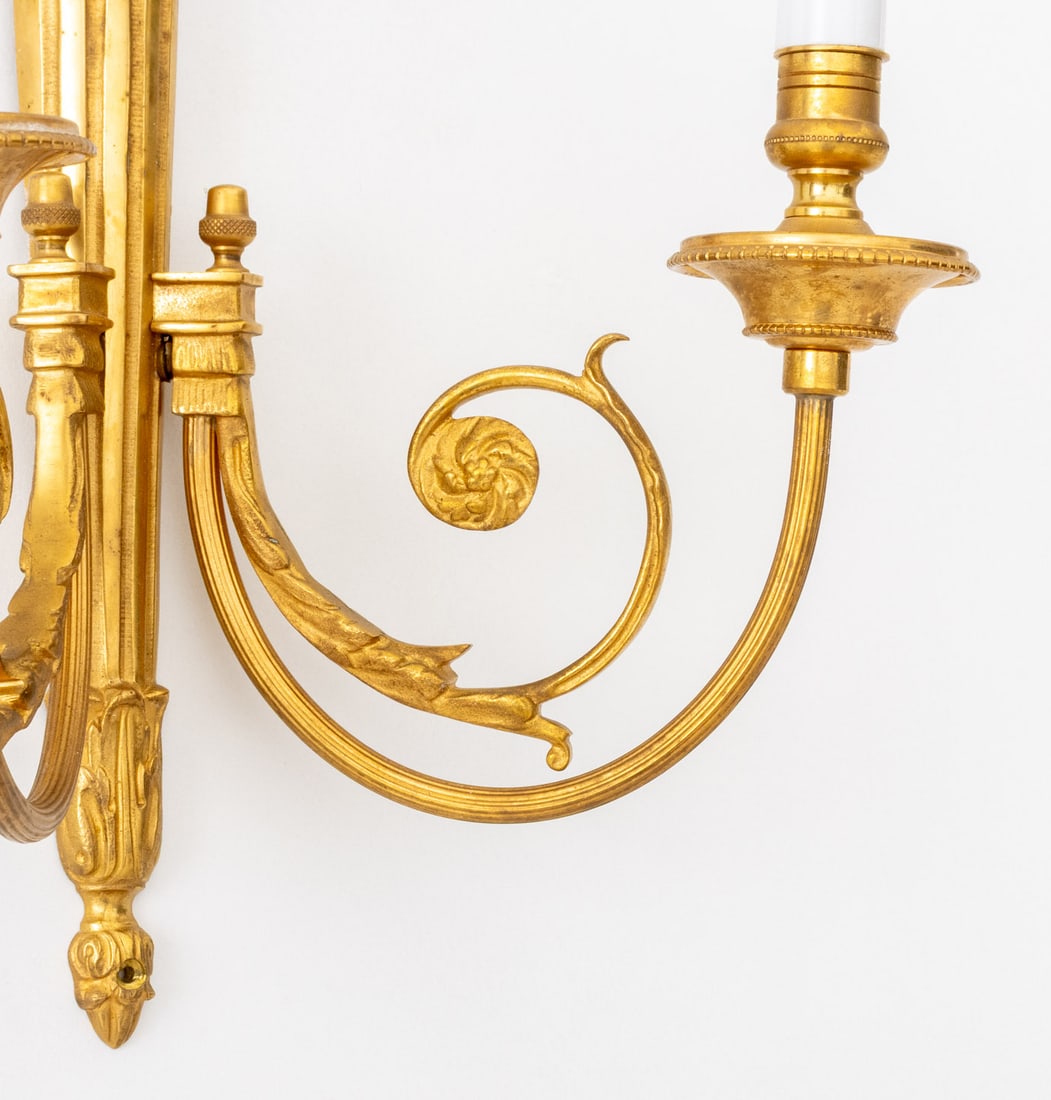 French Empire Style Ormolu Wall Sconces, Pair - 3