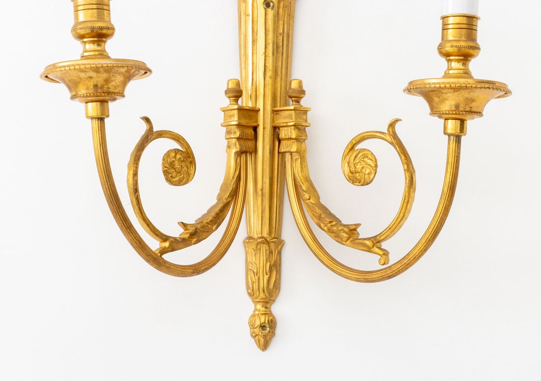 French Empire Style Ormolu Wall Sconces, Pair - 5