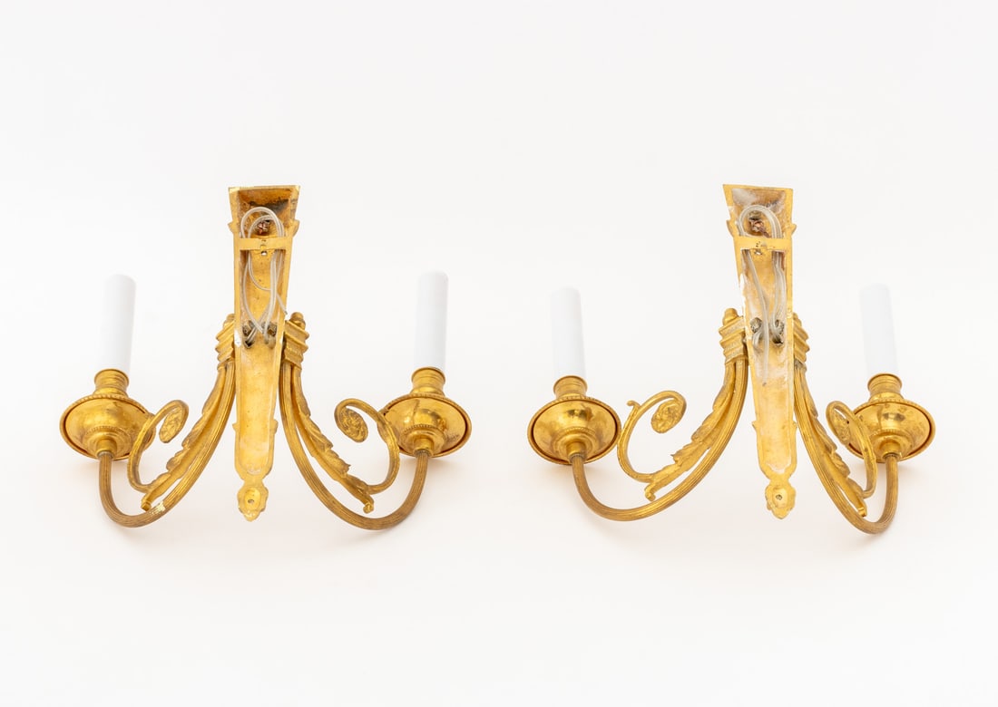 French Empire Style Ormolu Wall Sconces, Pair - 6