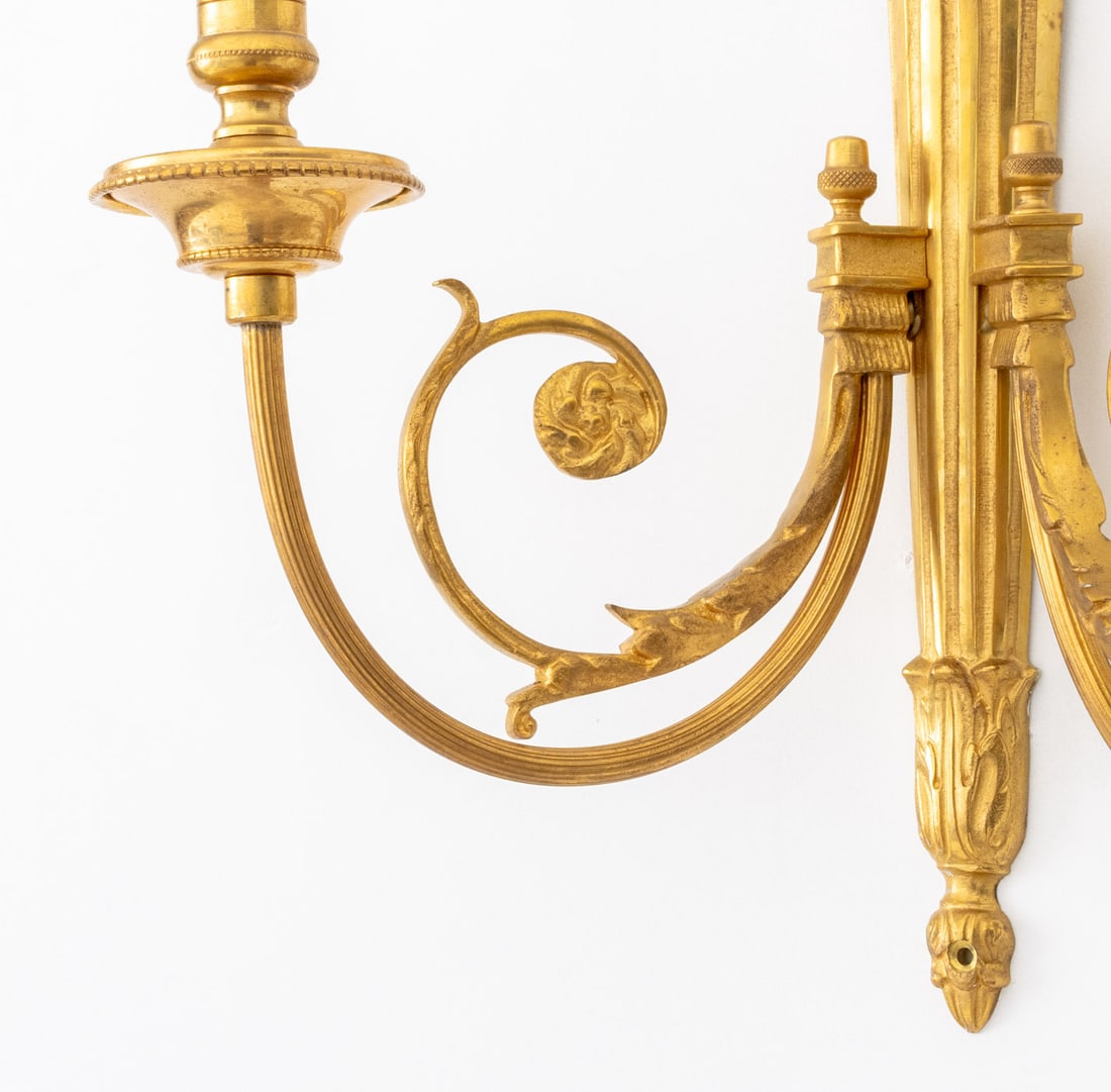 French Empire Style Ormolu Wall Sconces, Pair - 3