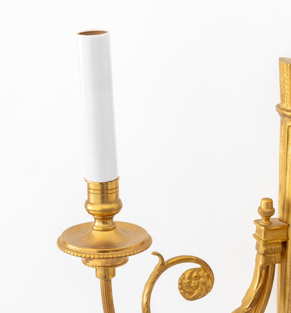 French Empire Style Ormolu Wall Sconces, Pair - 5