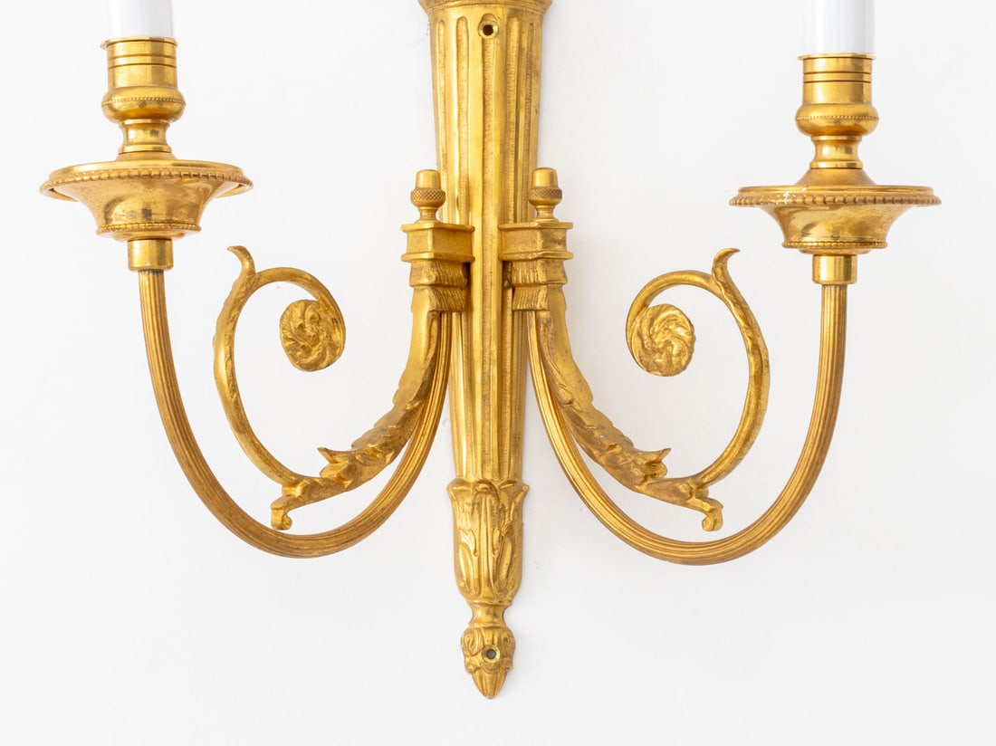 French Empire Style Ormolu Wall Sconces, Pair - 6