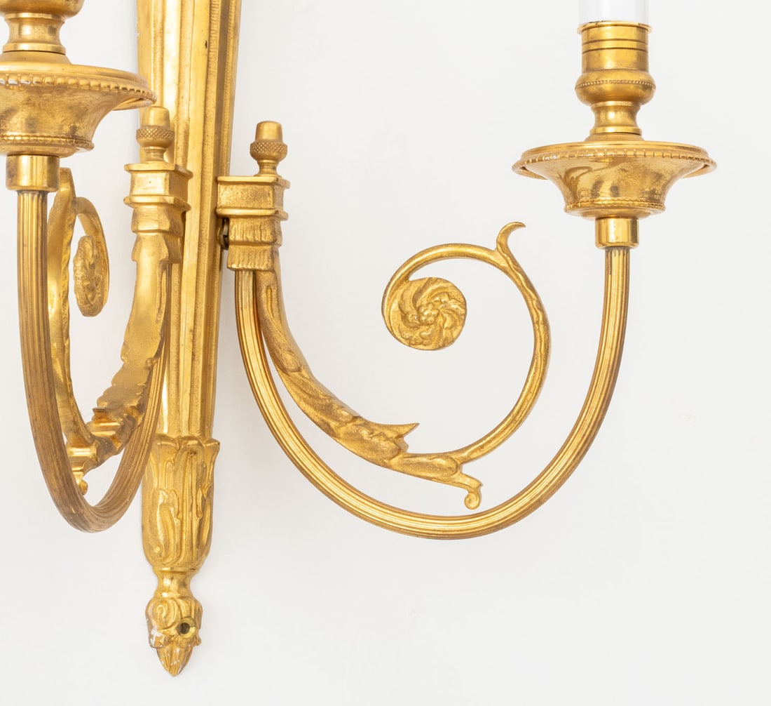 French Empire Style Ormolu Wall Sconces, Pair - 3