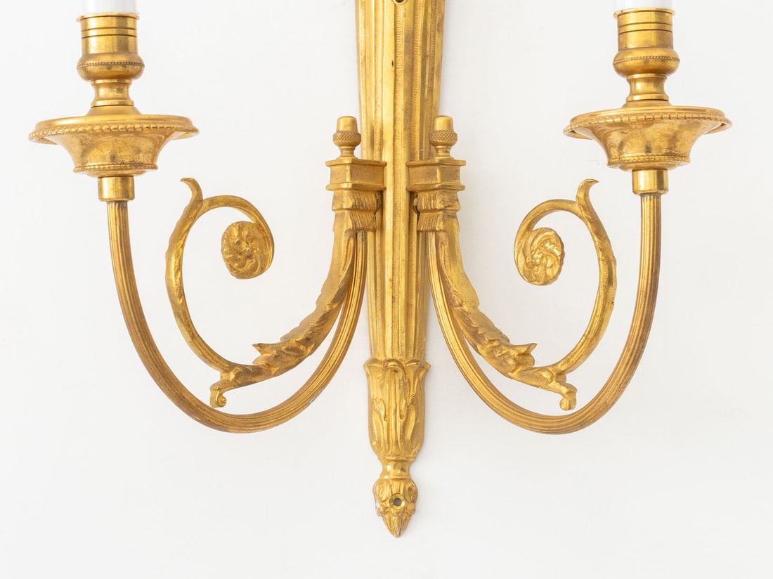 French Empire Style Ormolu Wall Sconces, Pair - 6