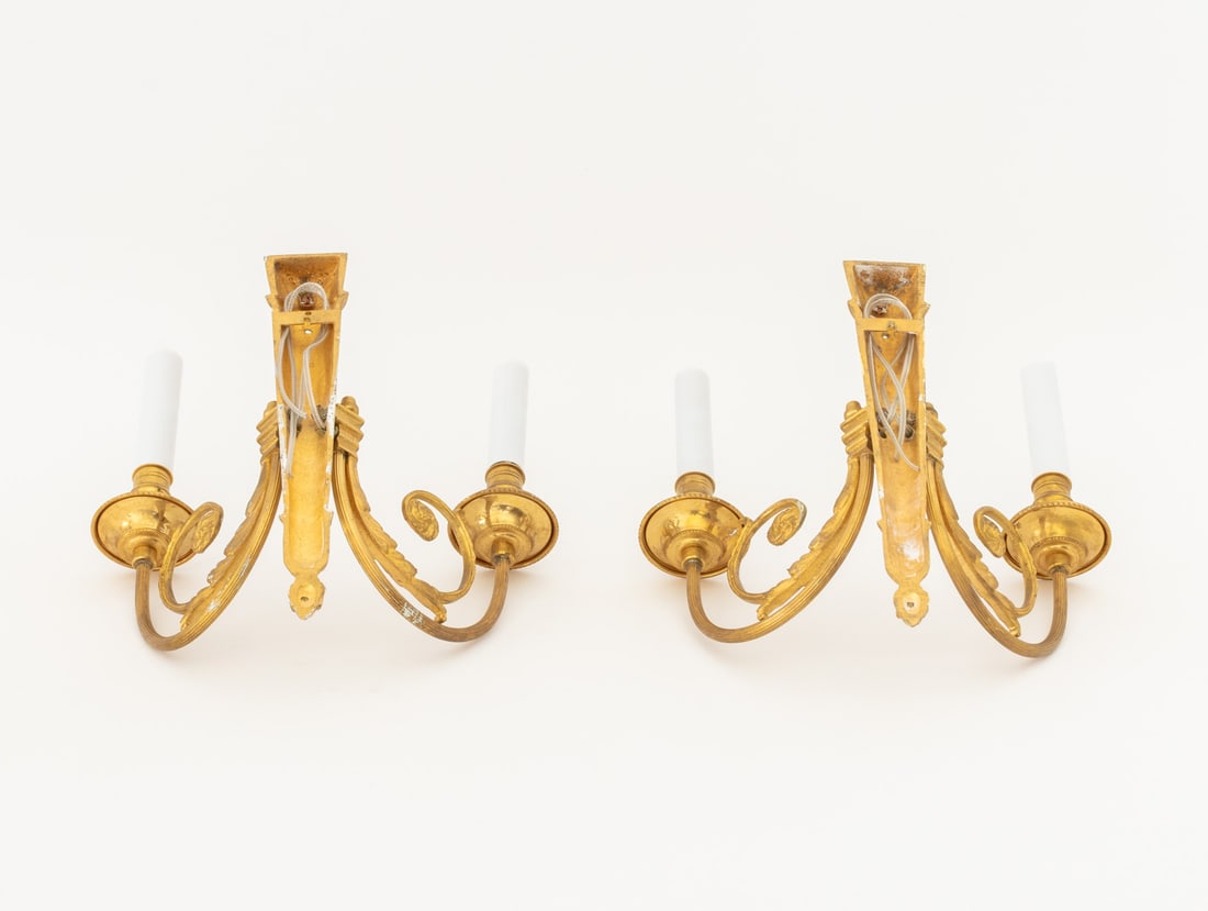 French Empire Style Ormolu Wall Sconces, Pair - 7