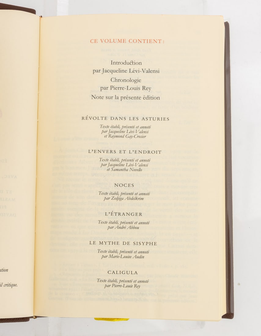 Albert Camus "Oeuvres Completes", 2 Vols. - 5