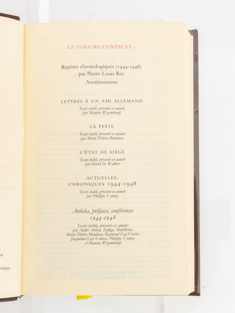 Albert Camus "Oeuvres Completes", 2 Vols. - 8