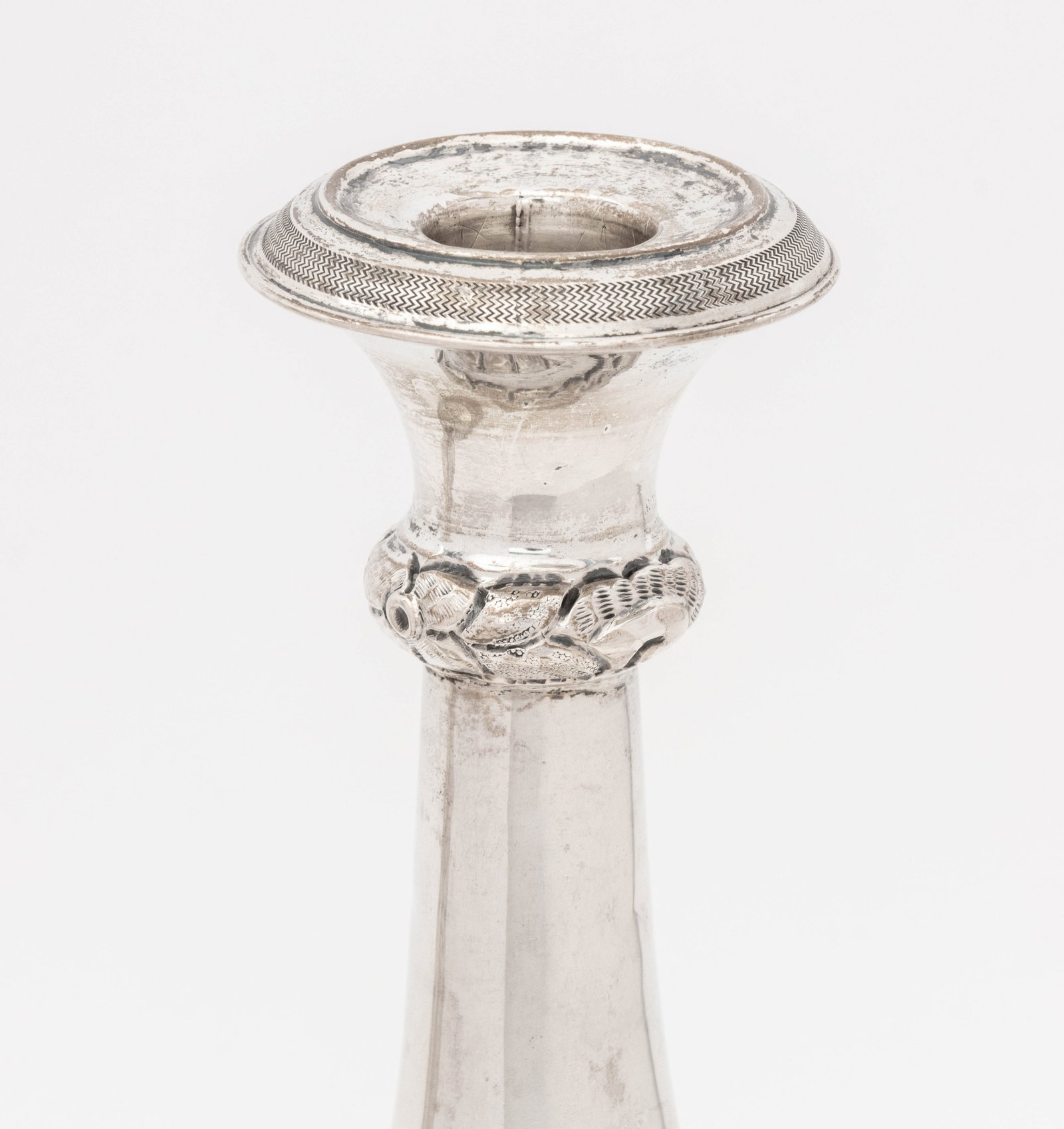 Austrian Silver Shabbat Candlesticks, 1855, Pair - 2