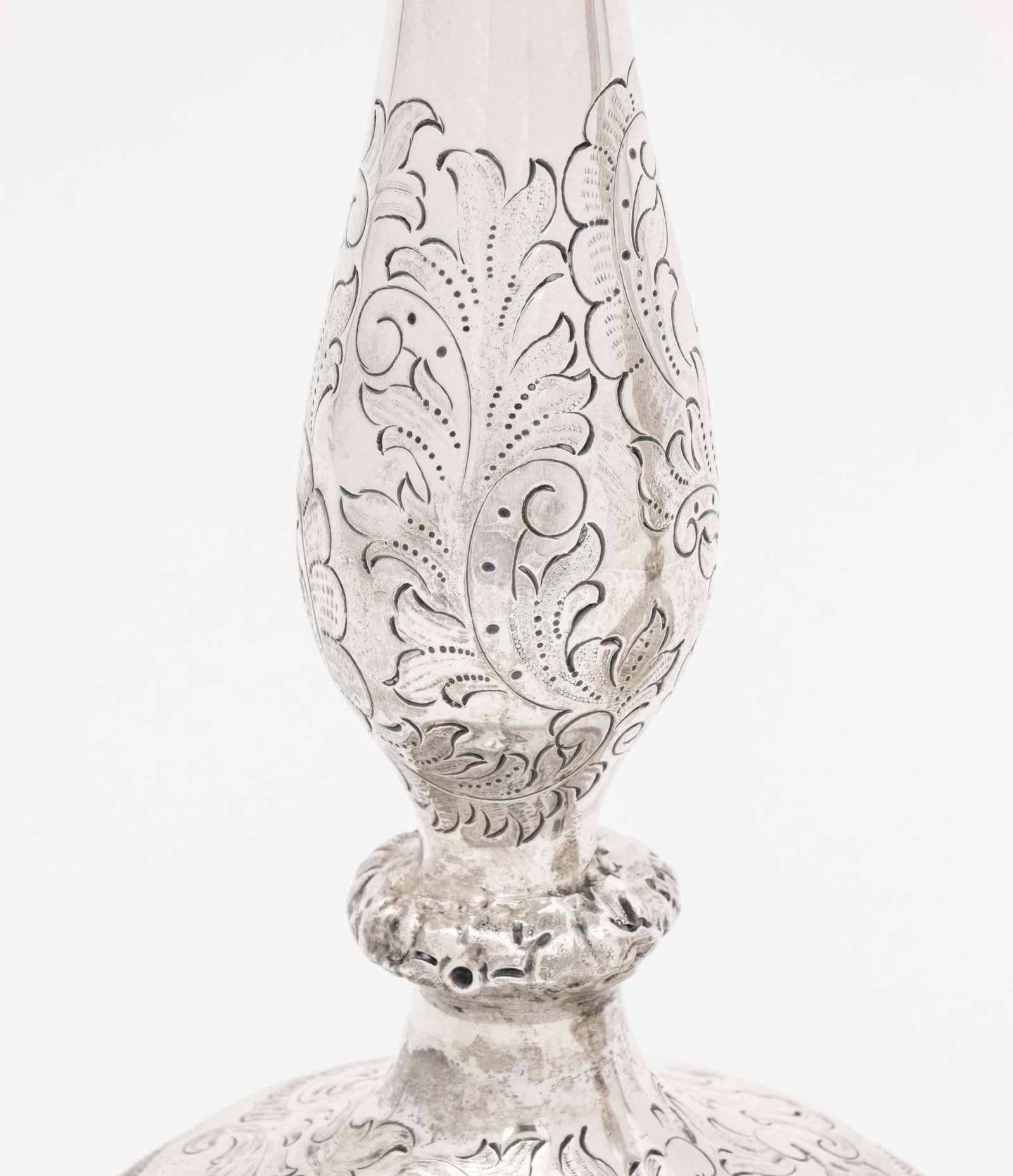 Austrian Silver Shabbat Candlesticks, 1855, Pair - 4