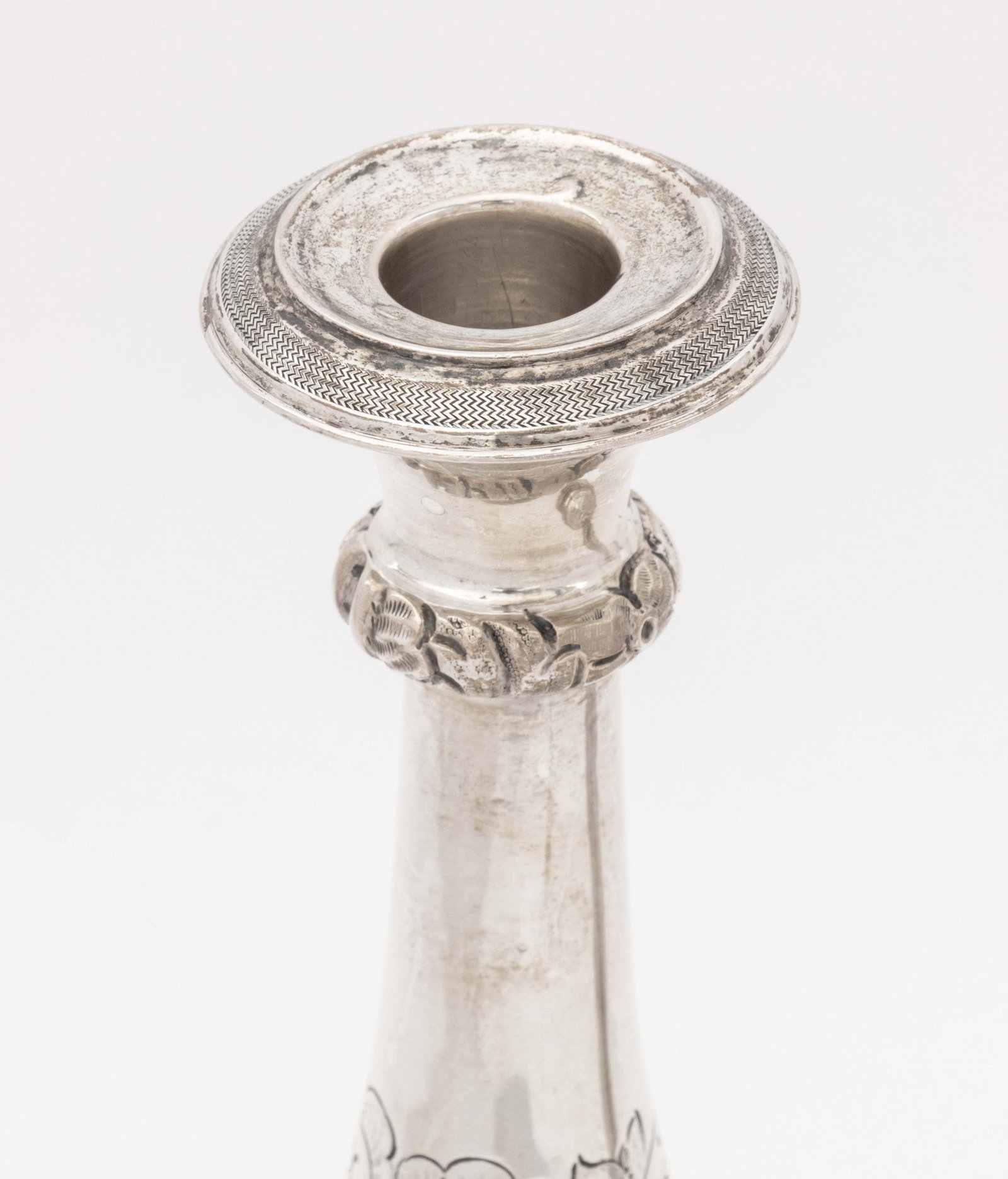 Austrian Silver Shabbat Candlesticks, 1855, Pair - 6