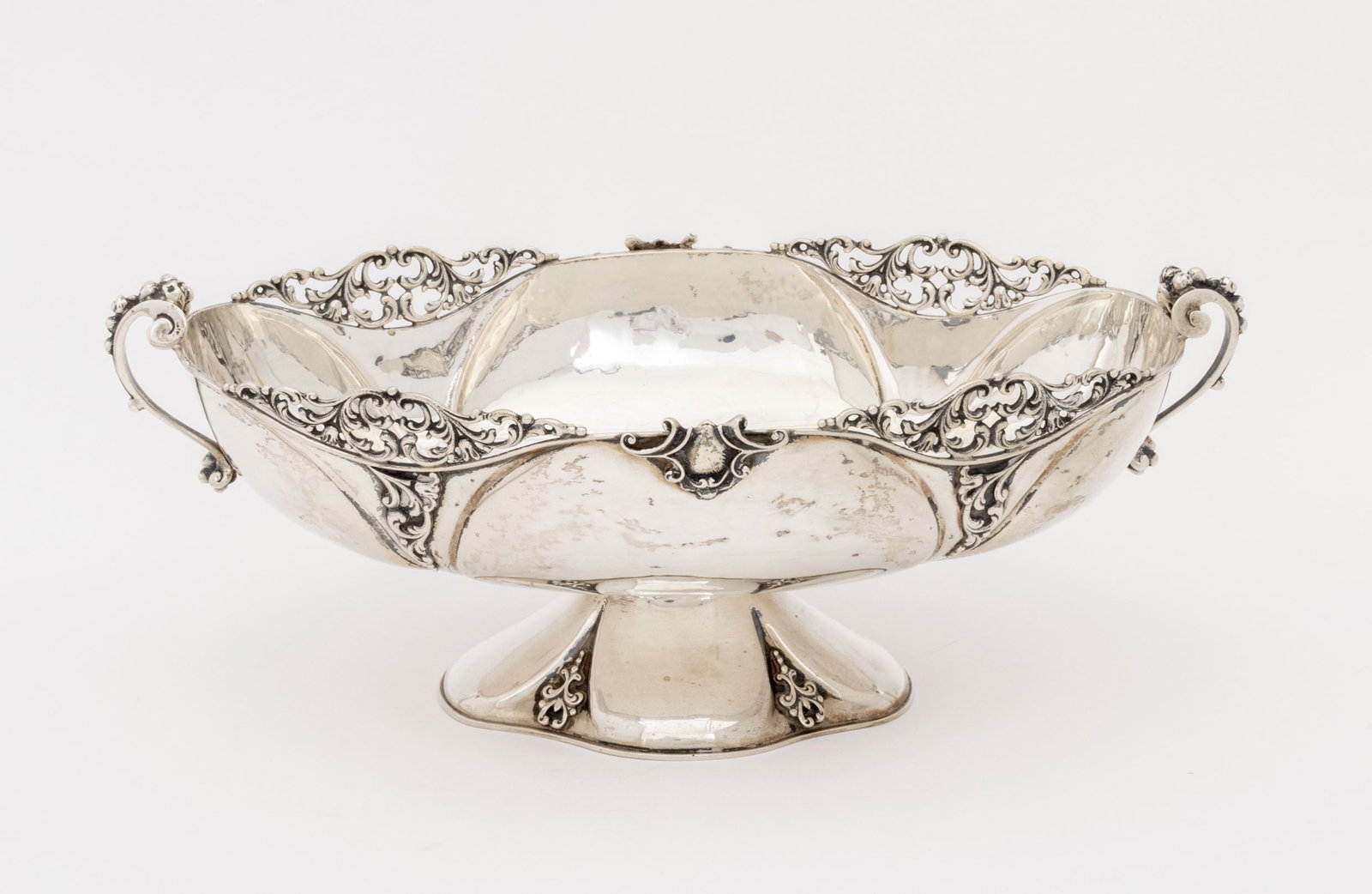 Italian Silver Oval Serving Bowl - 2