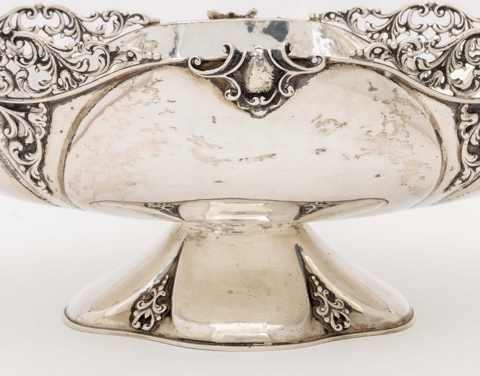 Italian Silver Oval Serving Bowl - 3