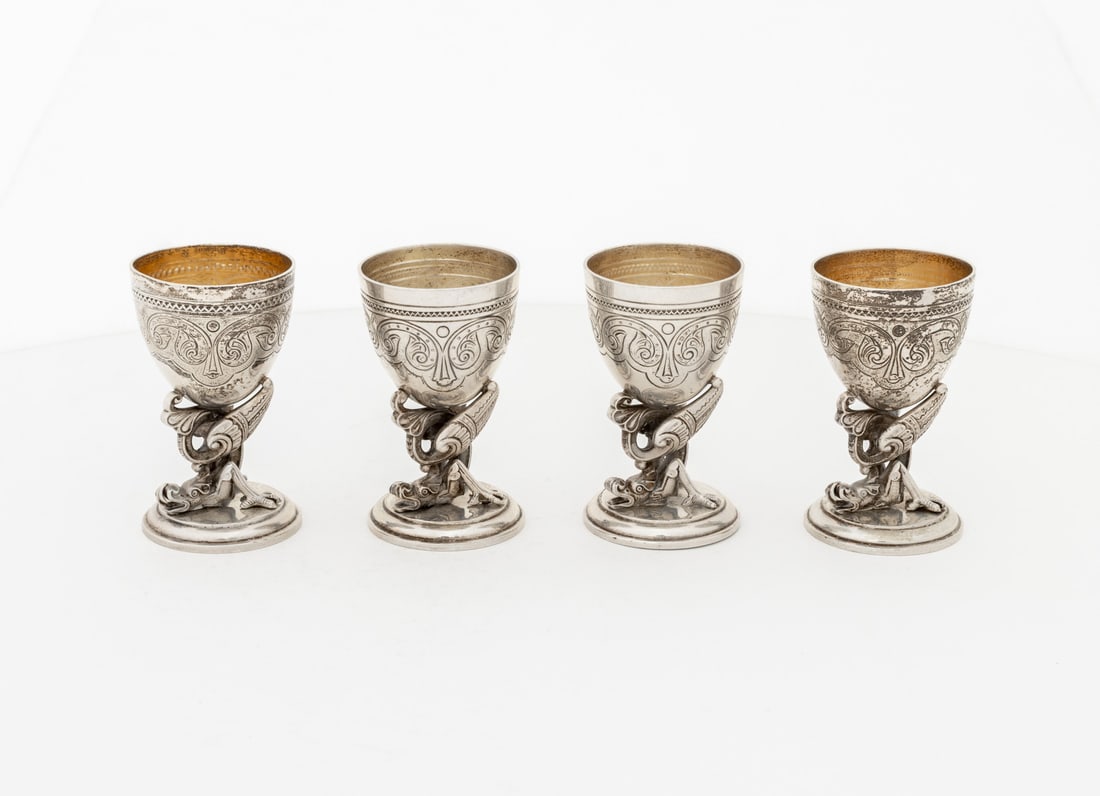 David Andersen Dragon Motif Silver Cordials, 4 - 2
