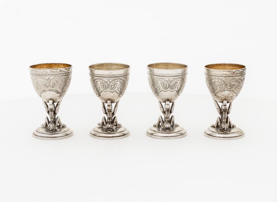 David Andersen Dragon Motif Silver Cordials, 4 - 3