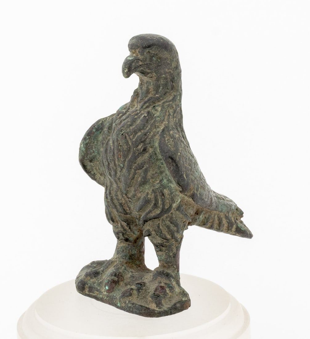 Roman Eagle Patinated Bronze Sculpture - 3