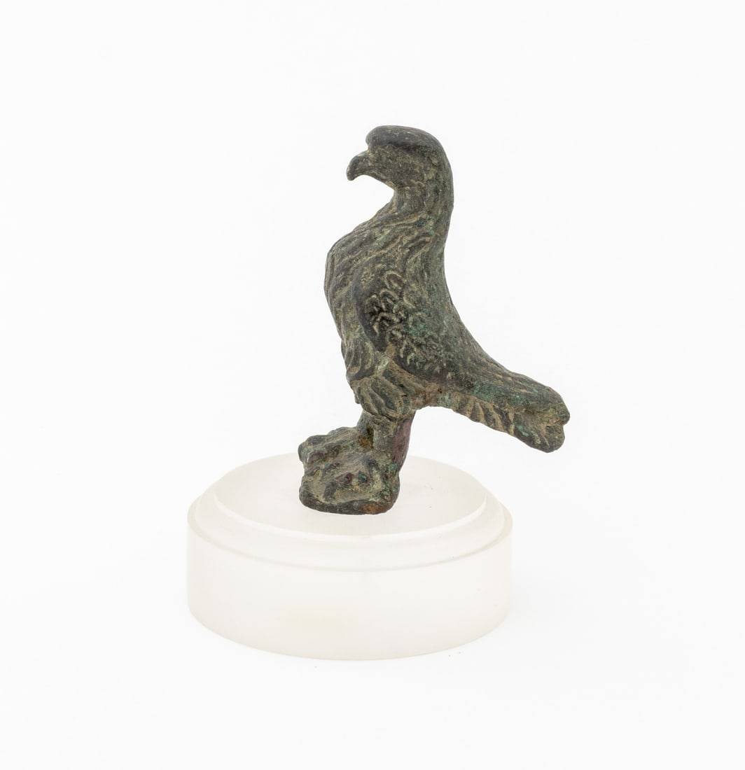 Roman Eagle Patinated Bronze Sculpture - 5