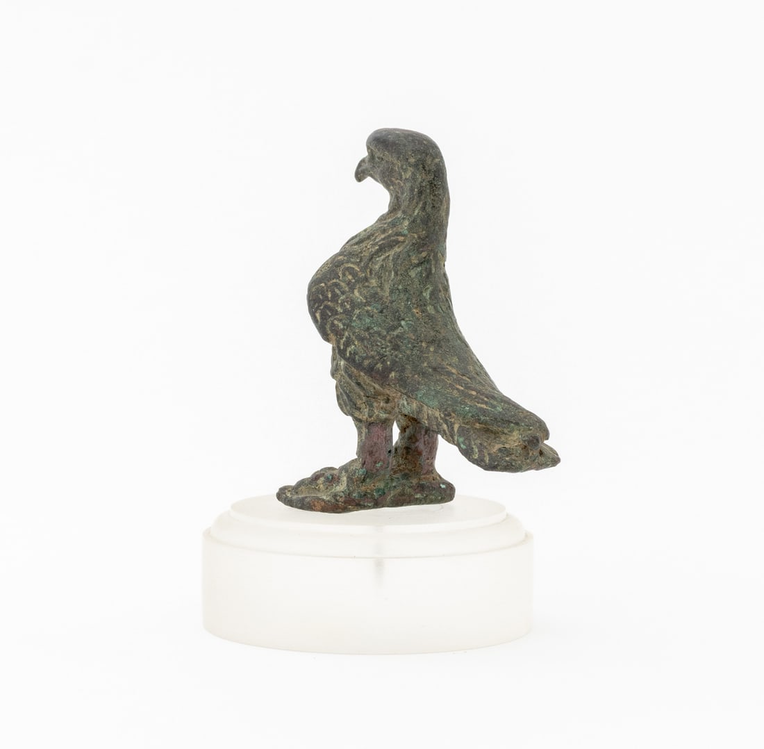 Roman Eagle Patinated Bronze Sculpture - 6