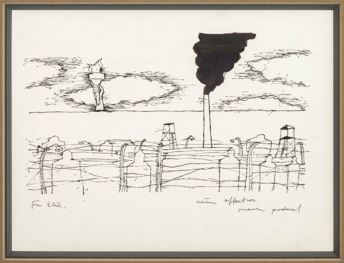 Mark Podwal Concentration Camp Ink on Paper - 2