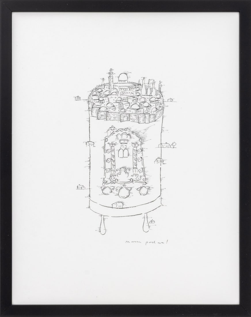 Mark Podwal "Jerusalem in My Heart with Torah" Ink (1 of 11)
