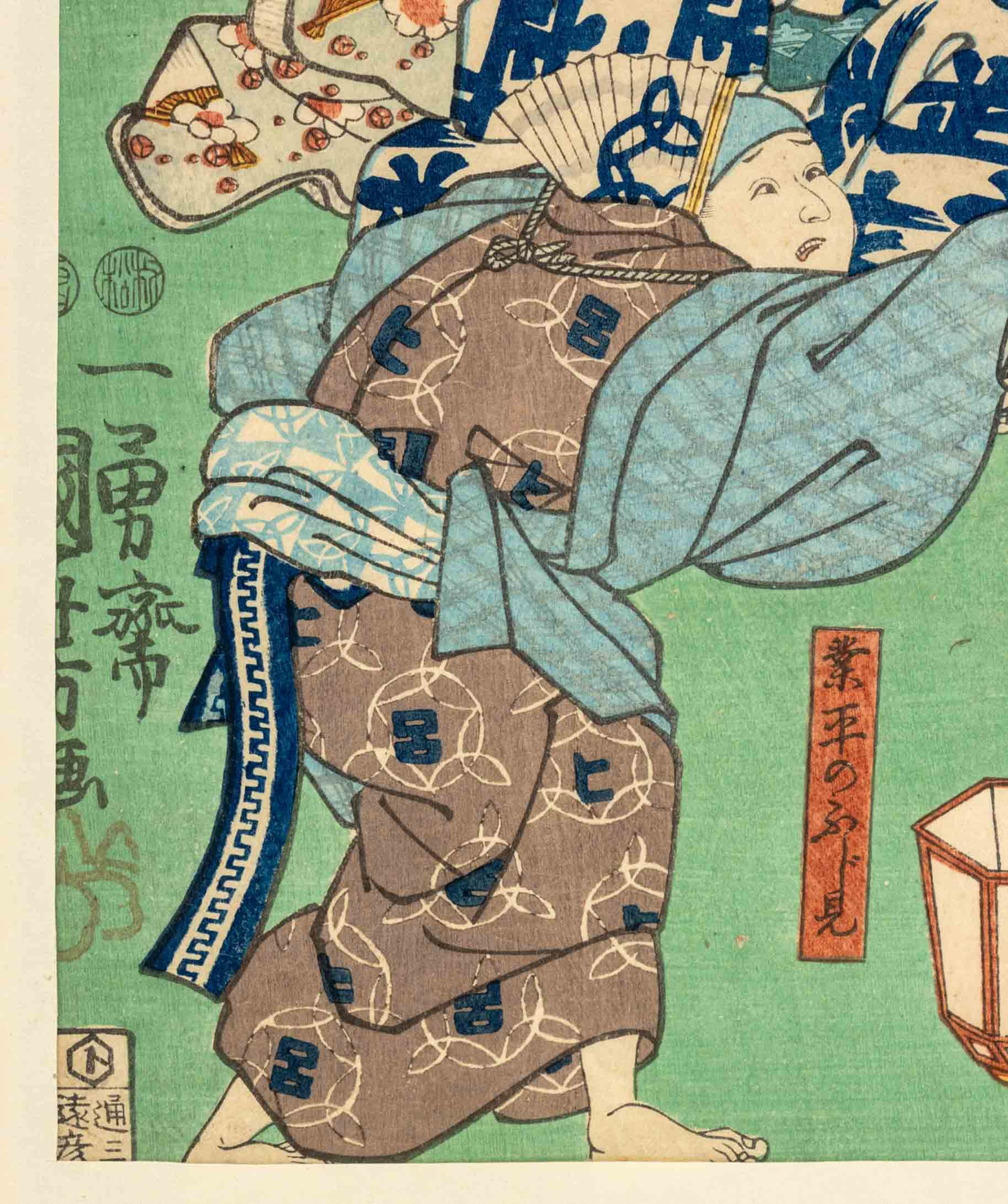 Toyokuni III Figural Scene Woodblock Prints, 5 - 10