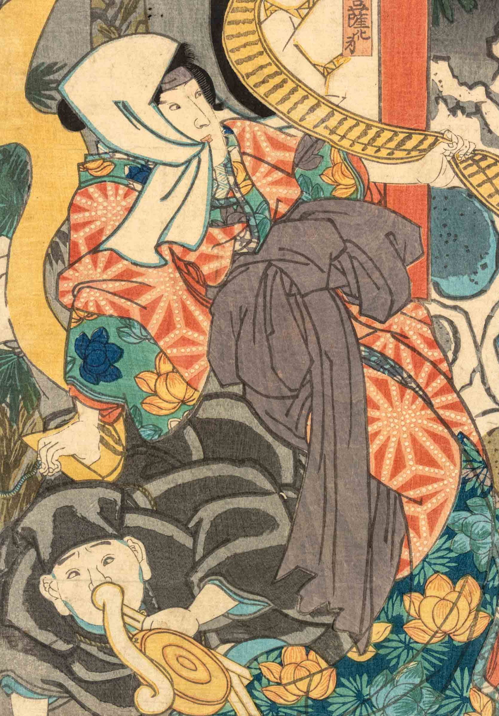 Toyokuni III Figural Scene Woodblock Prints, 5 - 3