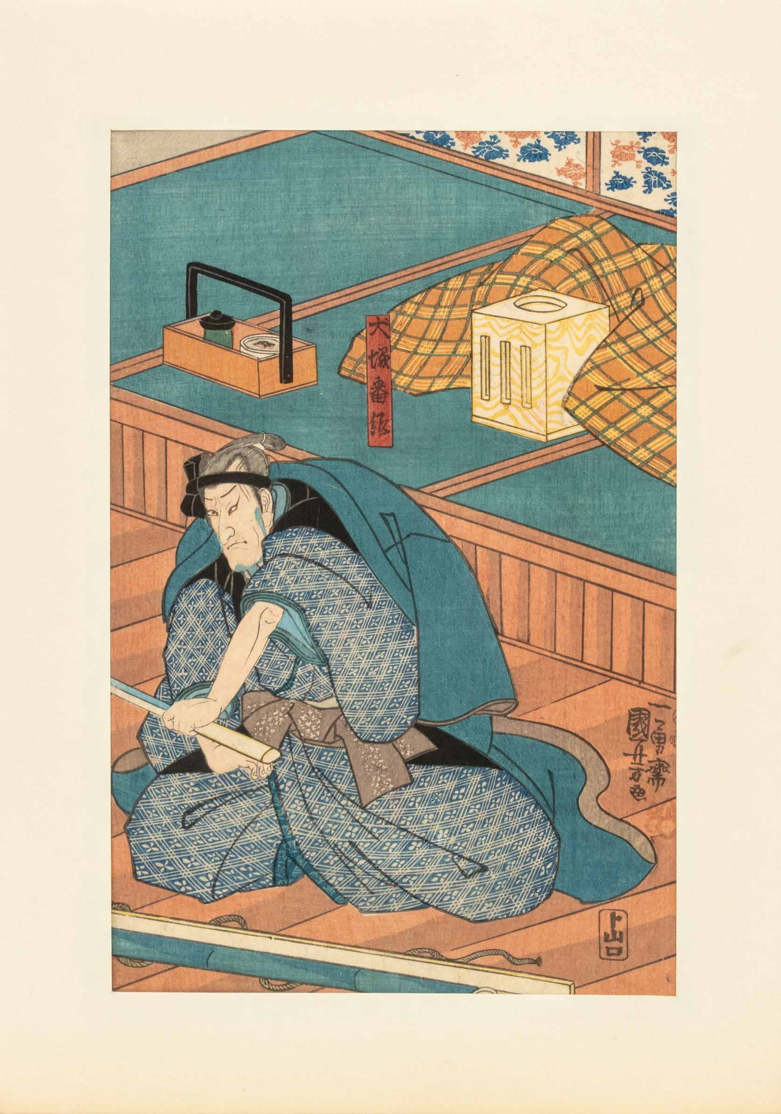 Toyokuni III Figural Scene Woodblock Prints, 5 - 5