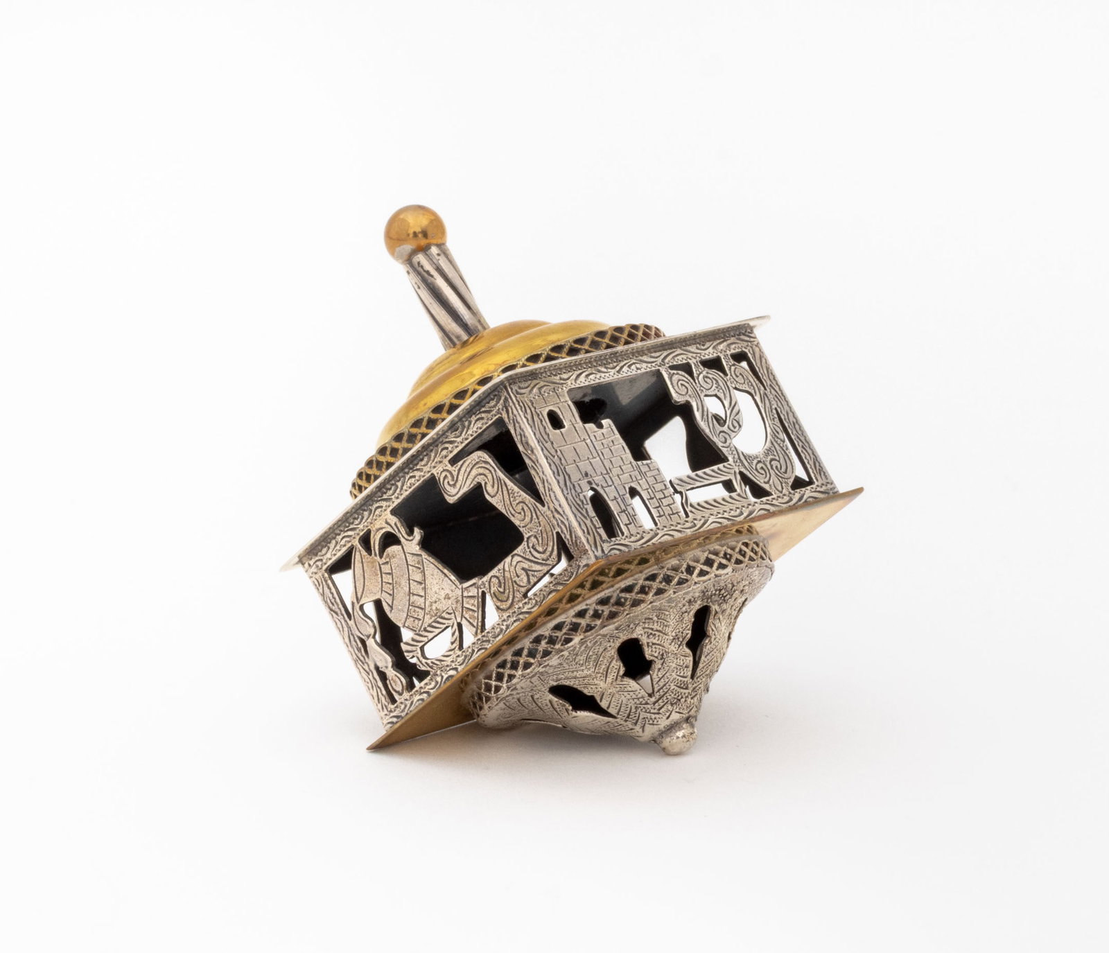 Netafim Sterling Silver Dreidels, Pair - 2