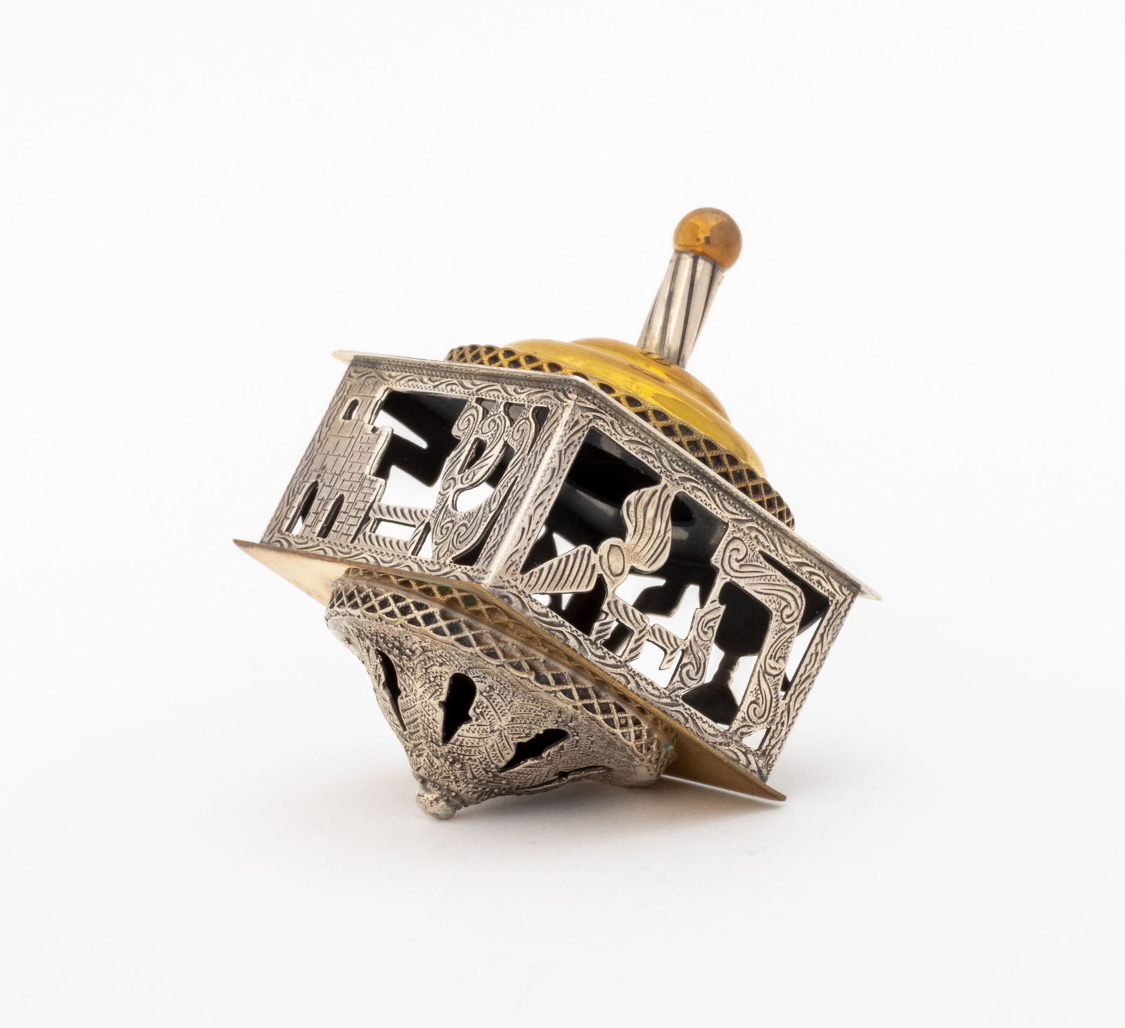 Netafim Sterling Silver Dreidels, Pair - 3