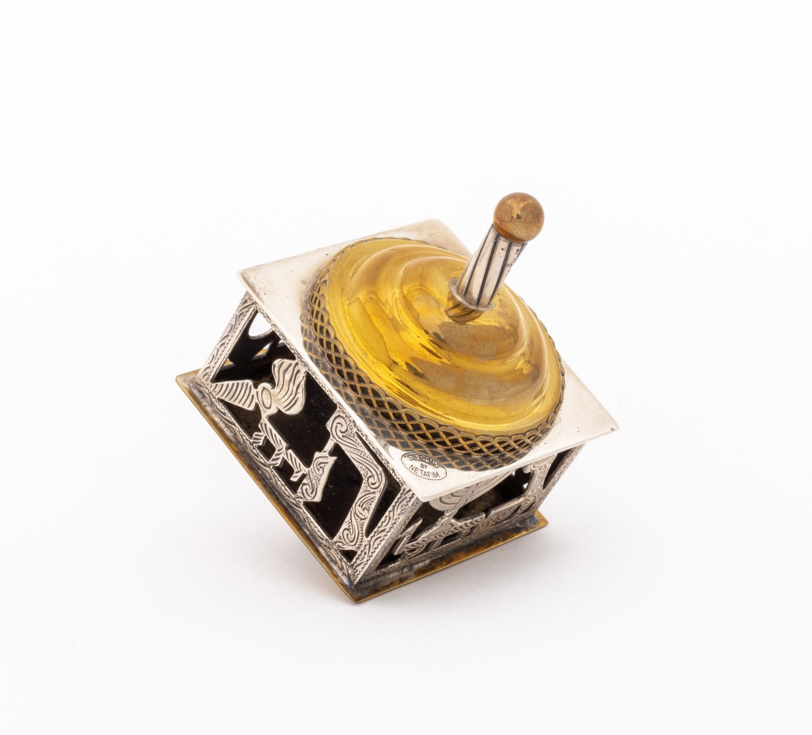 Netafim Sterling Silver Dreidels, Pair - 4