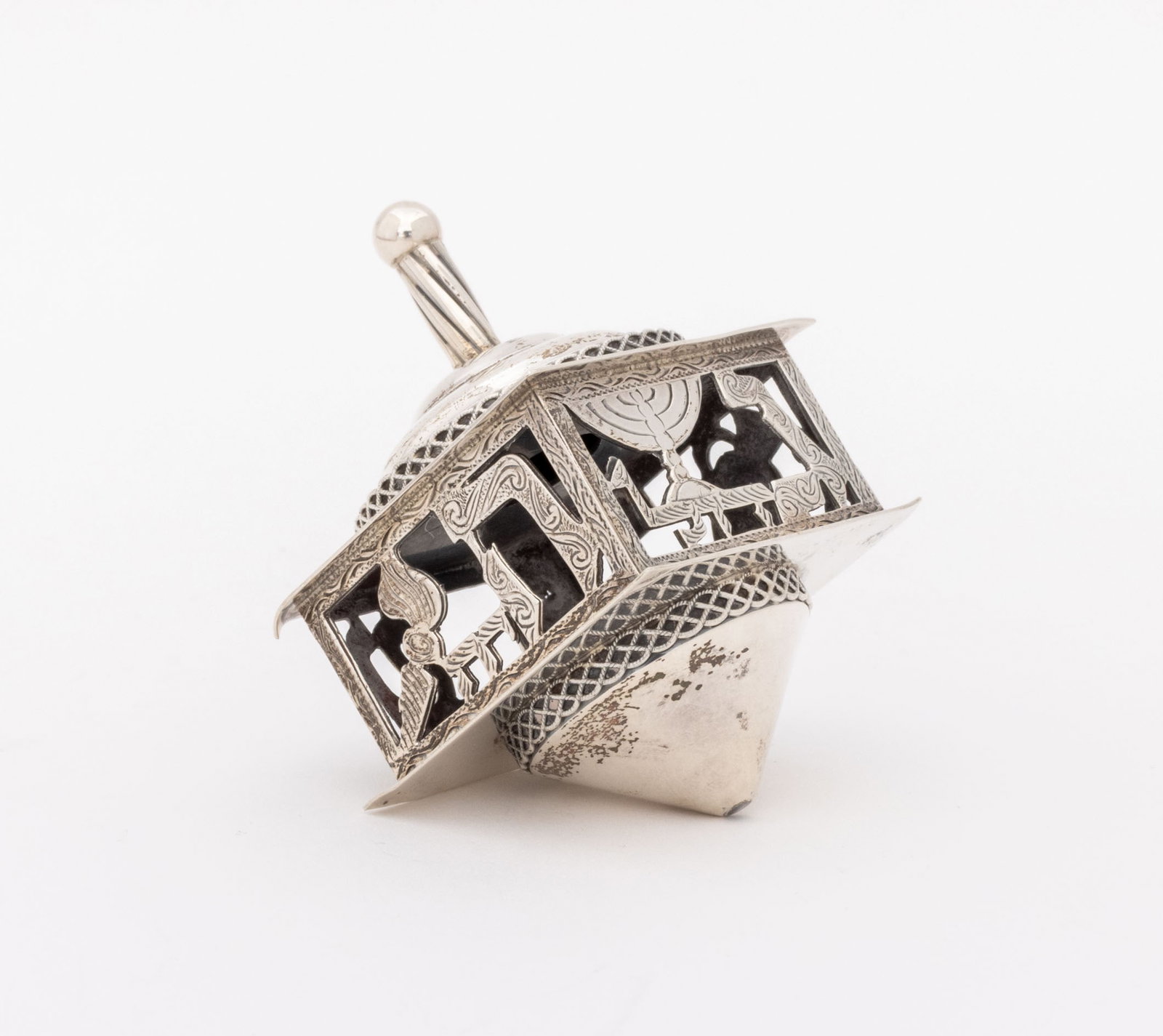 Netafim Sterling Silver Dreidels, Pair - 7