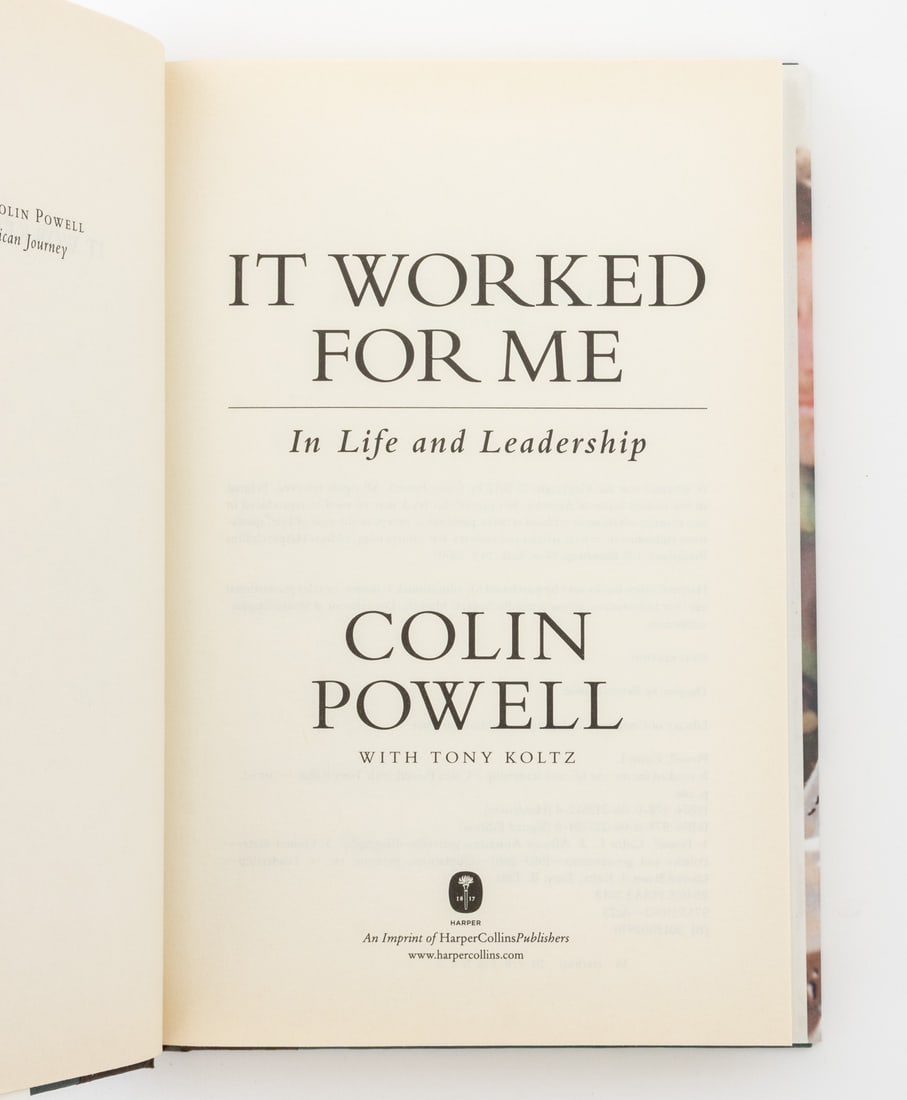 Colin Powell Signed "It Worked for Me", 2012 - 4