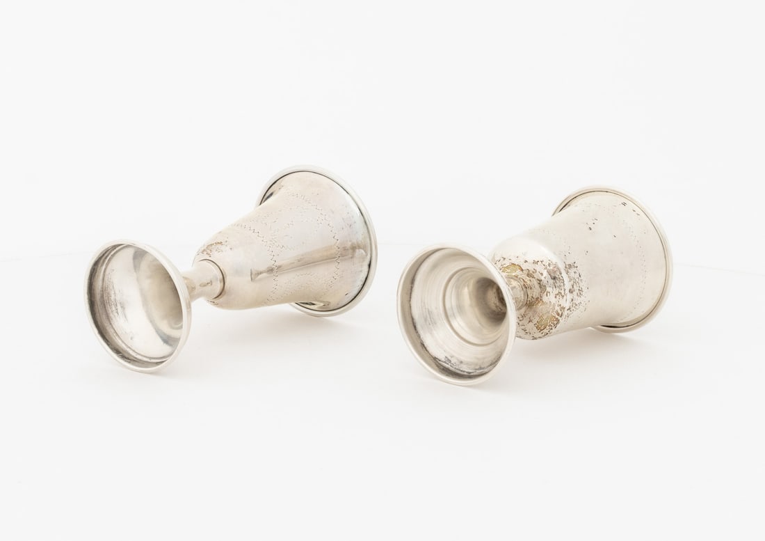 Judaica Sterling Silver Kiddush Cups, 2 - 9