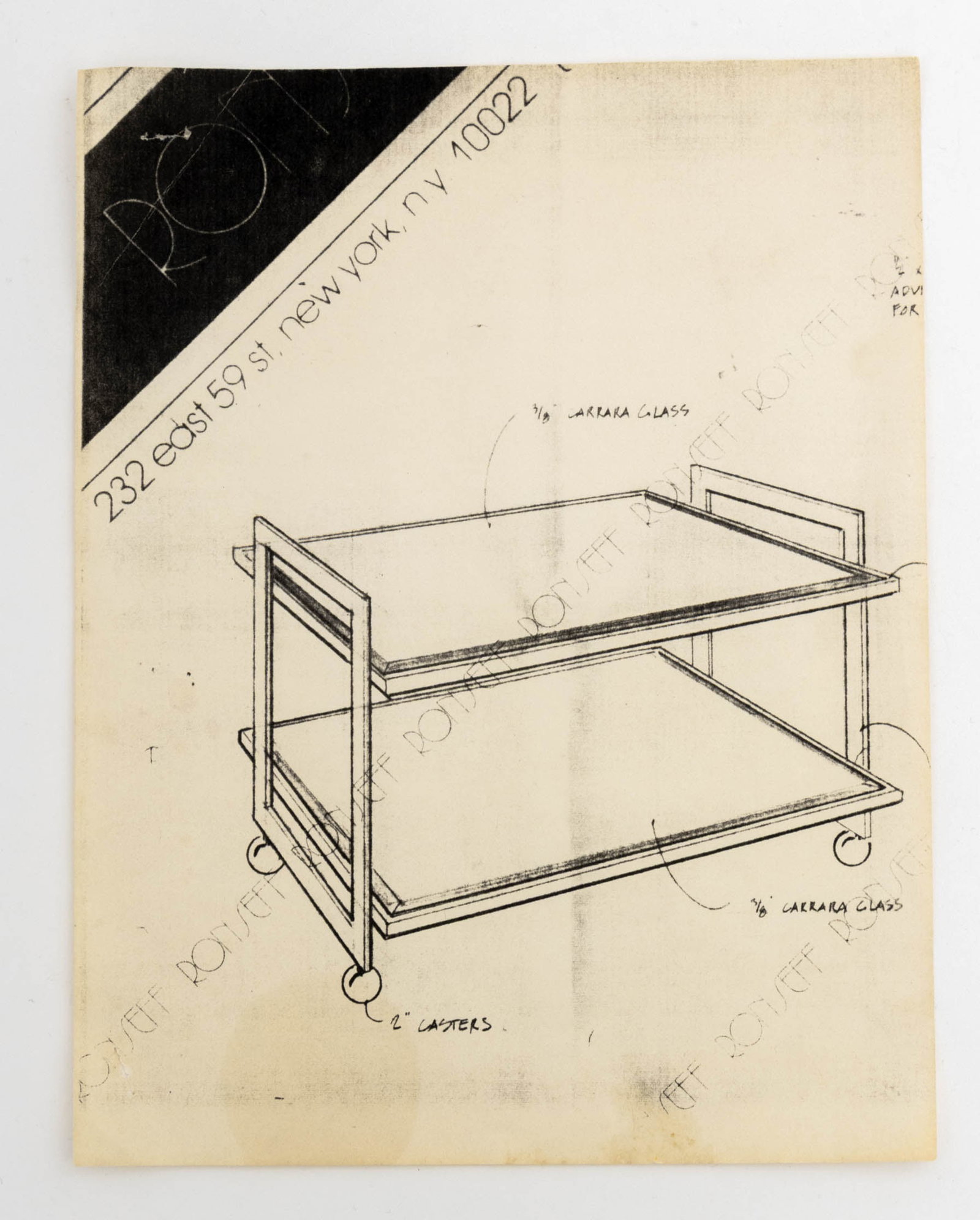 Ron Seff Custom-Designed Bar Cart, 1991 - 10
