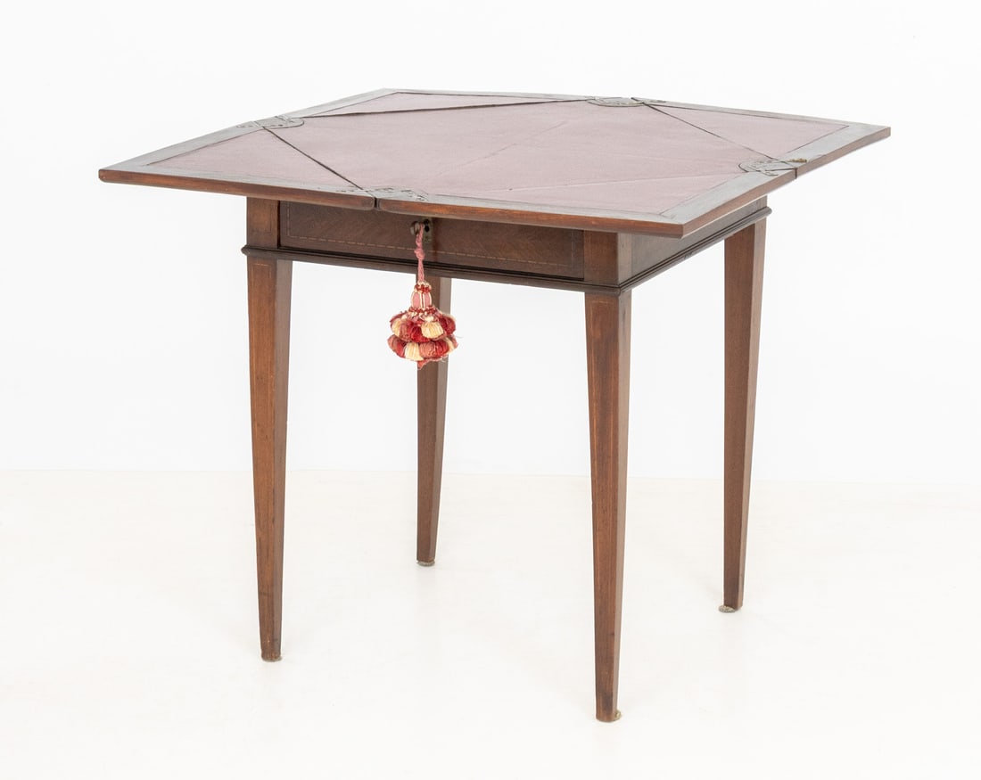 Edwardian Style Folding Envelope Game Table - 2