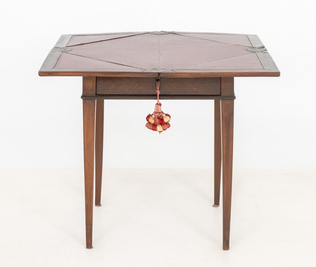 Edwardian Style Folding Envelope Game Table - 4
